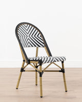 Brioche Chevron Dining Chair | Black