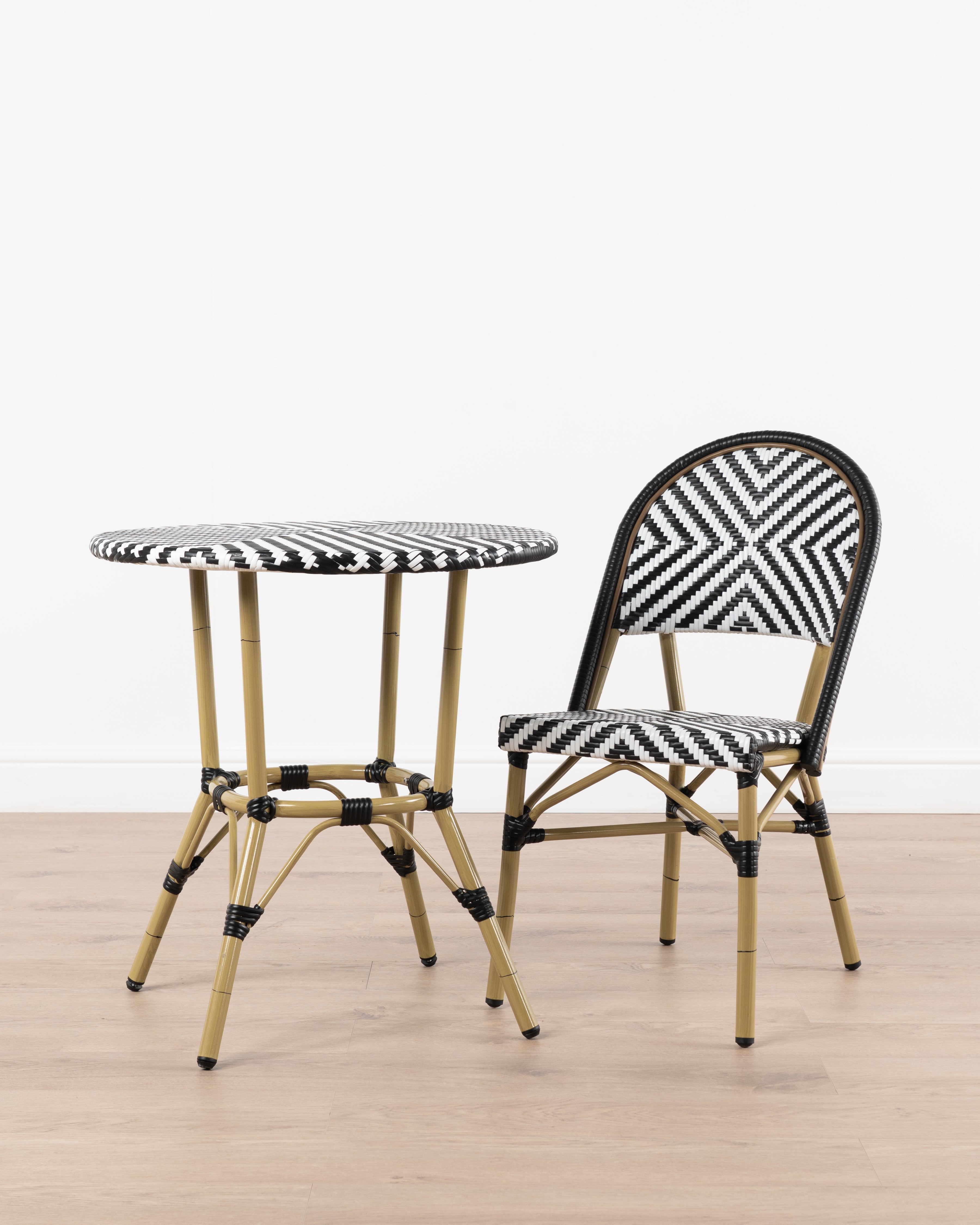 Brioche Chevron Dining Chair | Black
