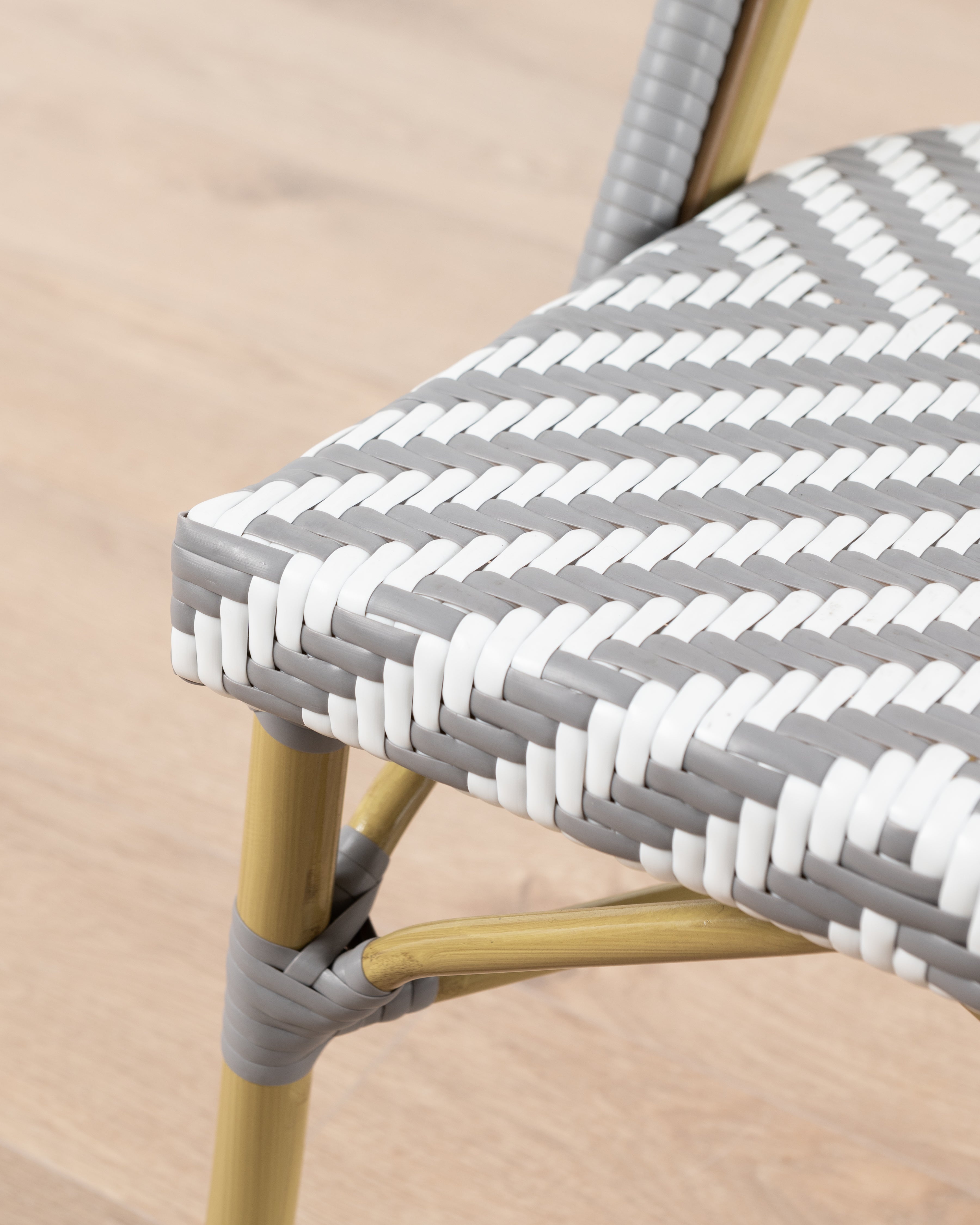 Brioche Chevron Dining Chair | Grey