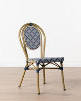Brioche Basket Weave Dining Chair | Navy