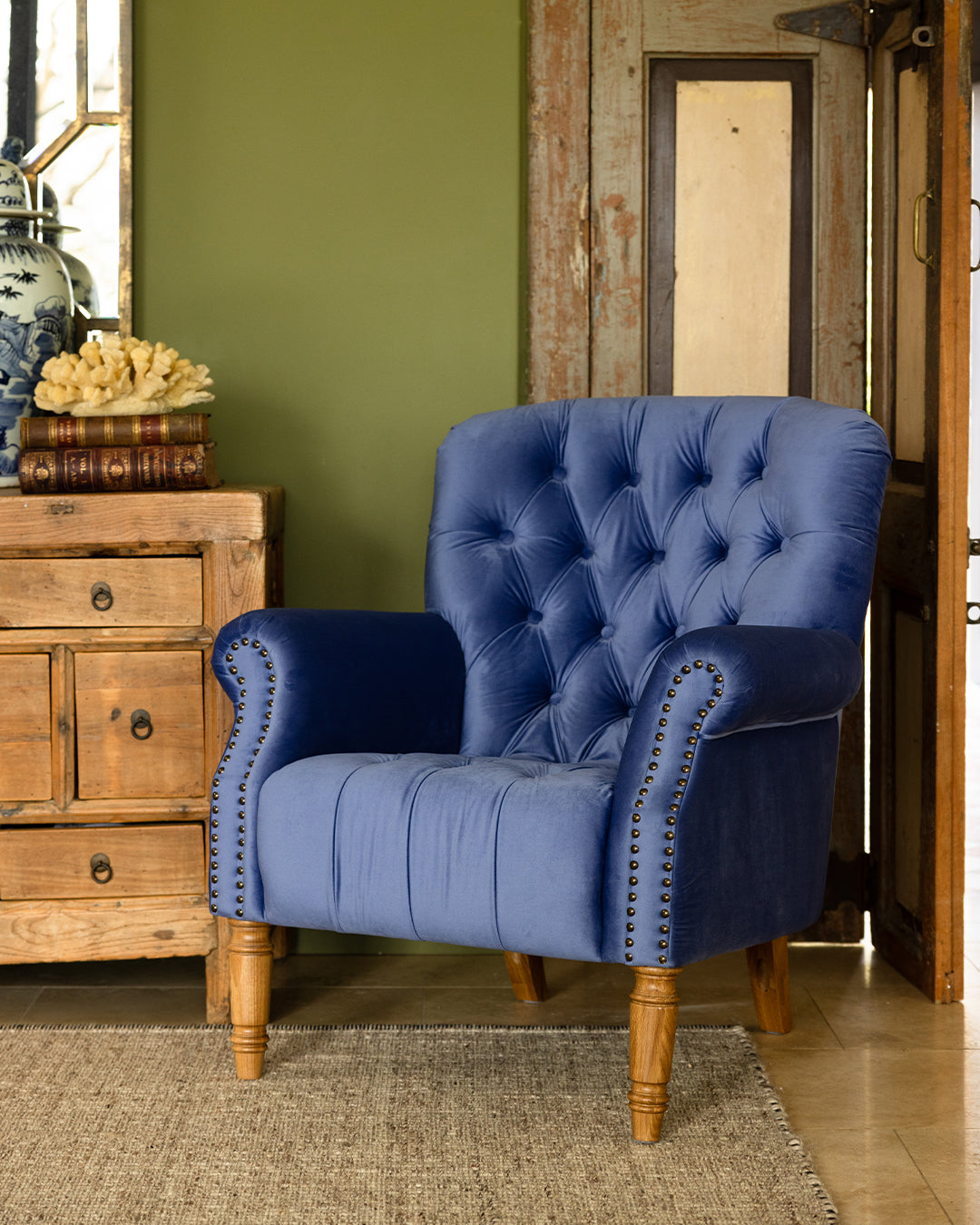 Luxe Windsor Armchair | Blue