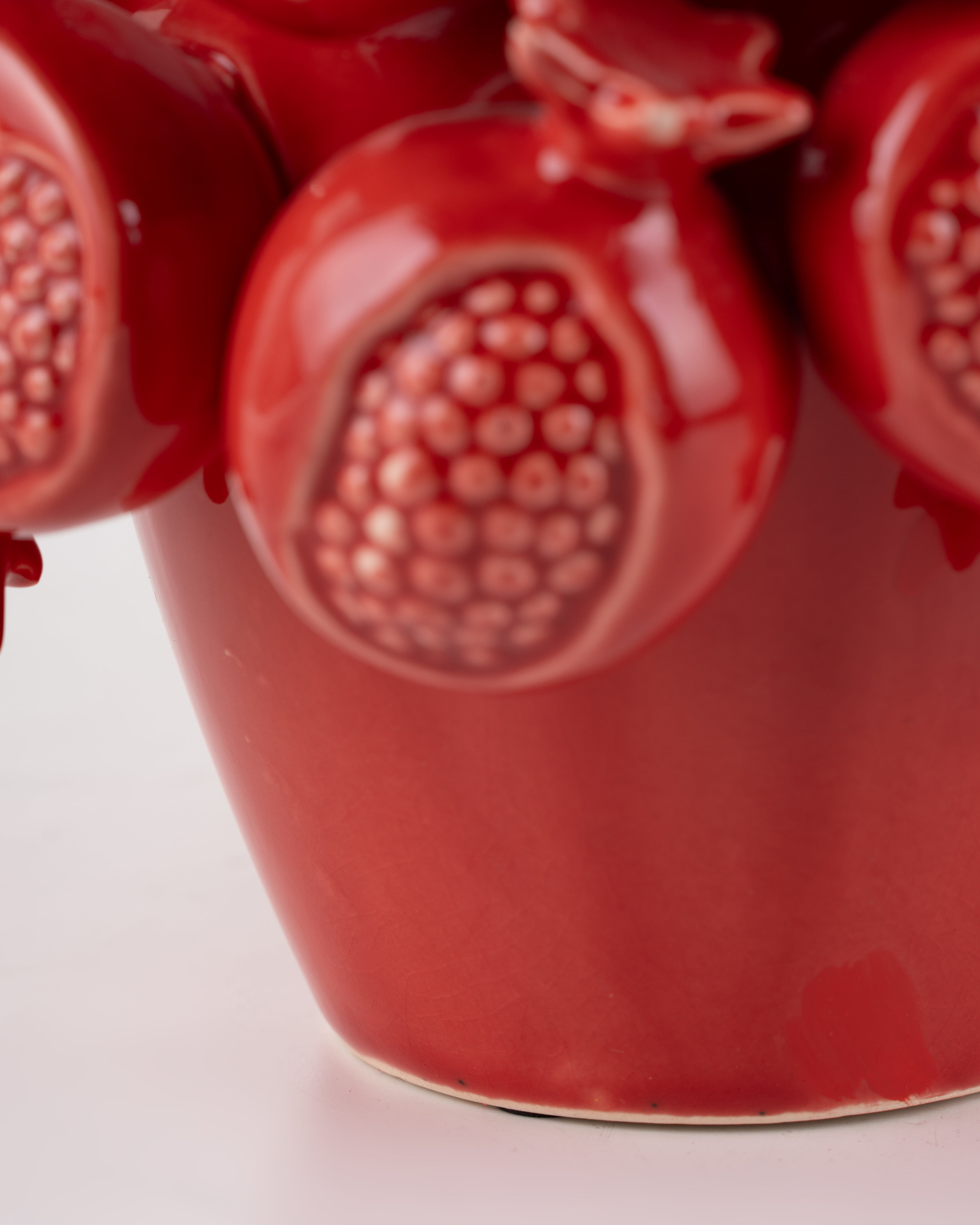 Crimson Pomegranate Vase