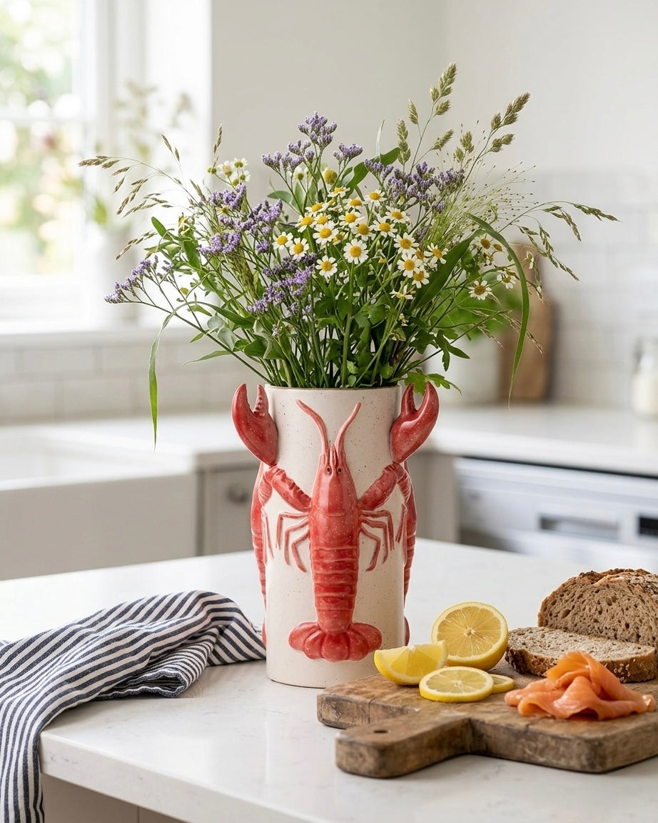 Red Reef Crayfish Vase