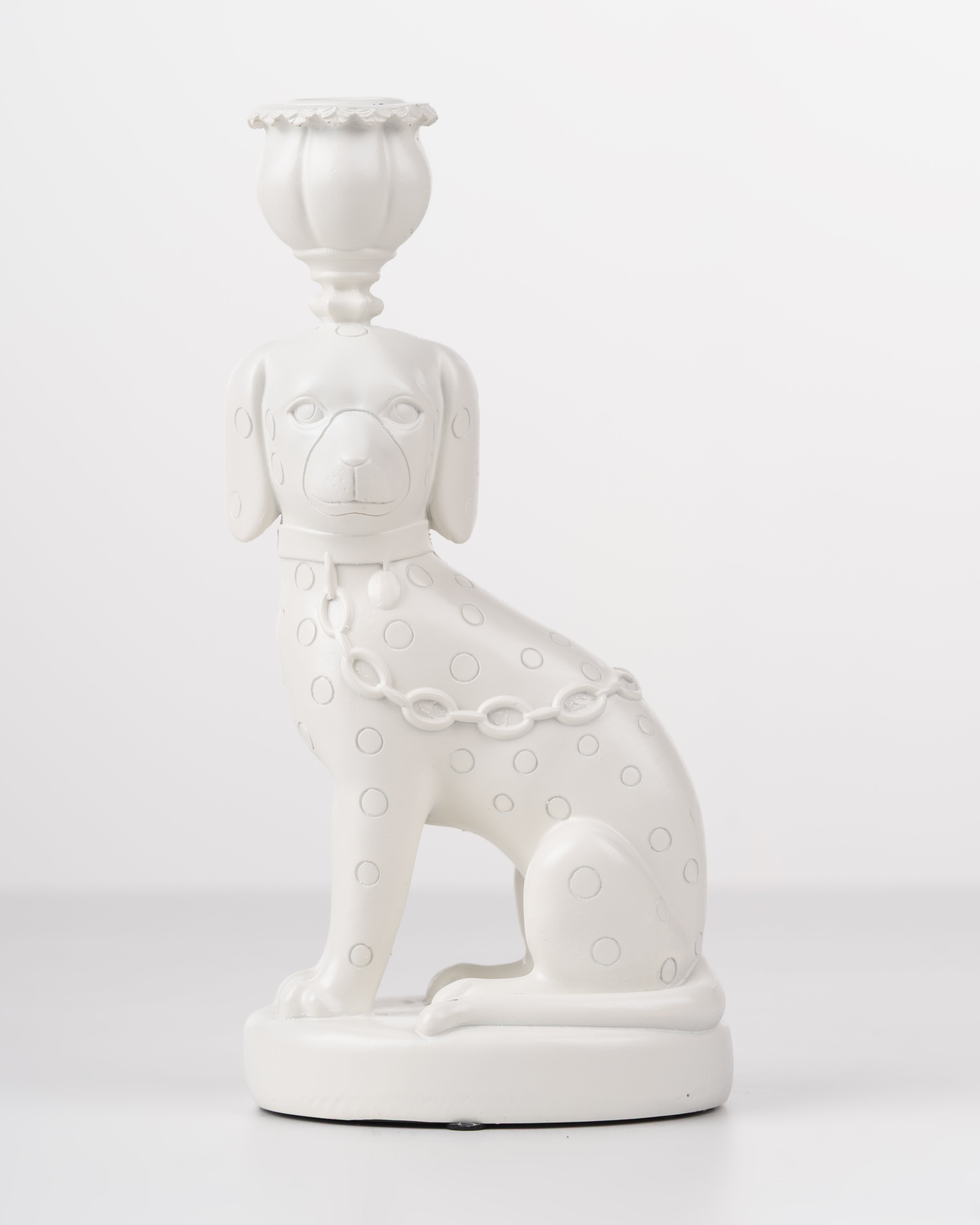 Dog Candle Holder | White