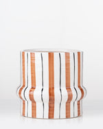 Terrace Ceramic Pot | Orange stripe