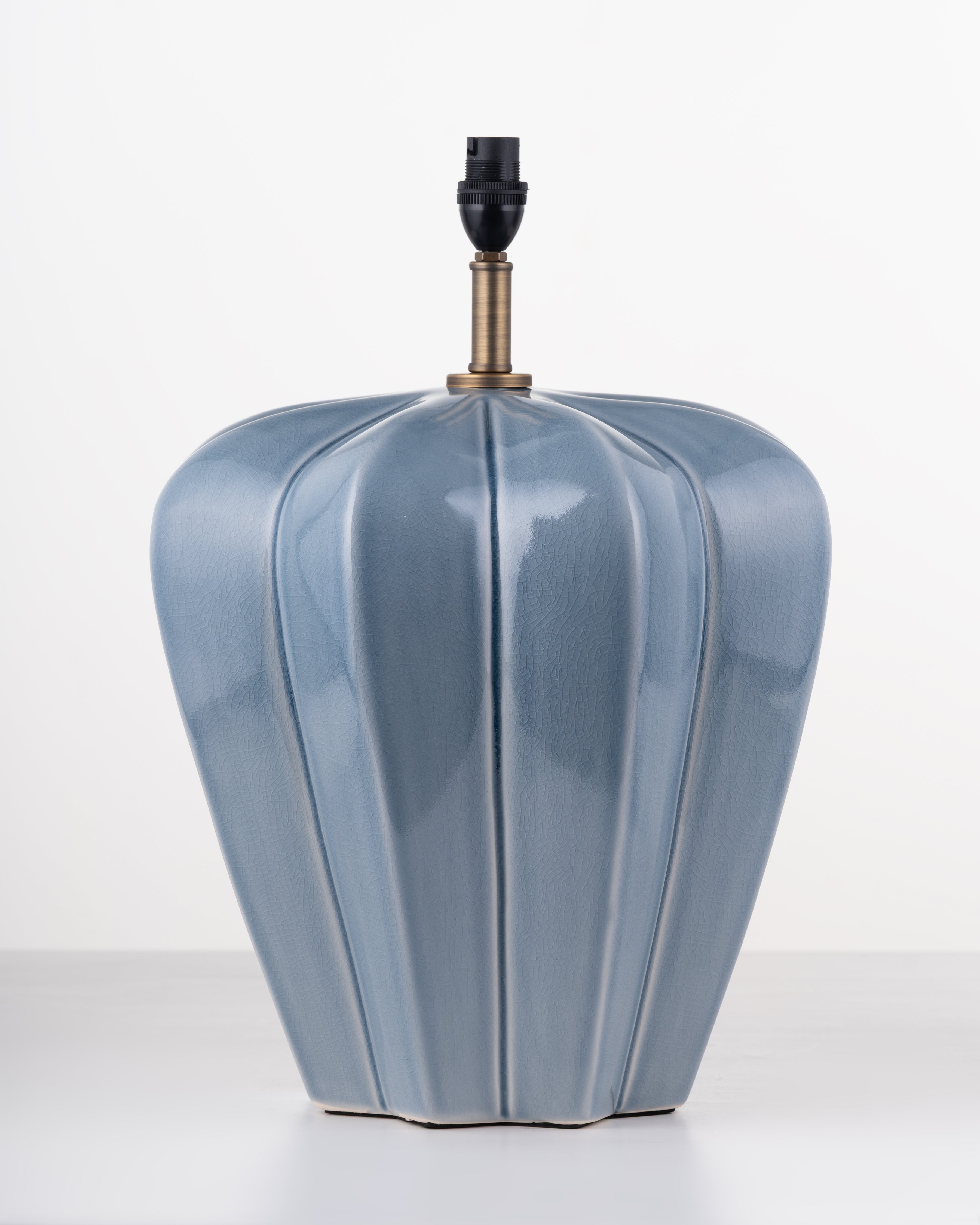 Blue Fluted Ceramic Lampbase