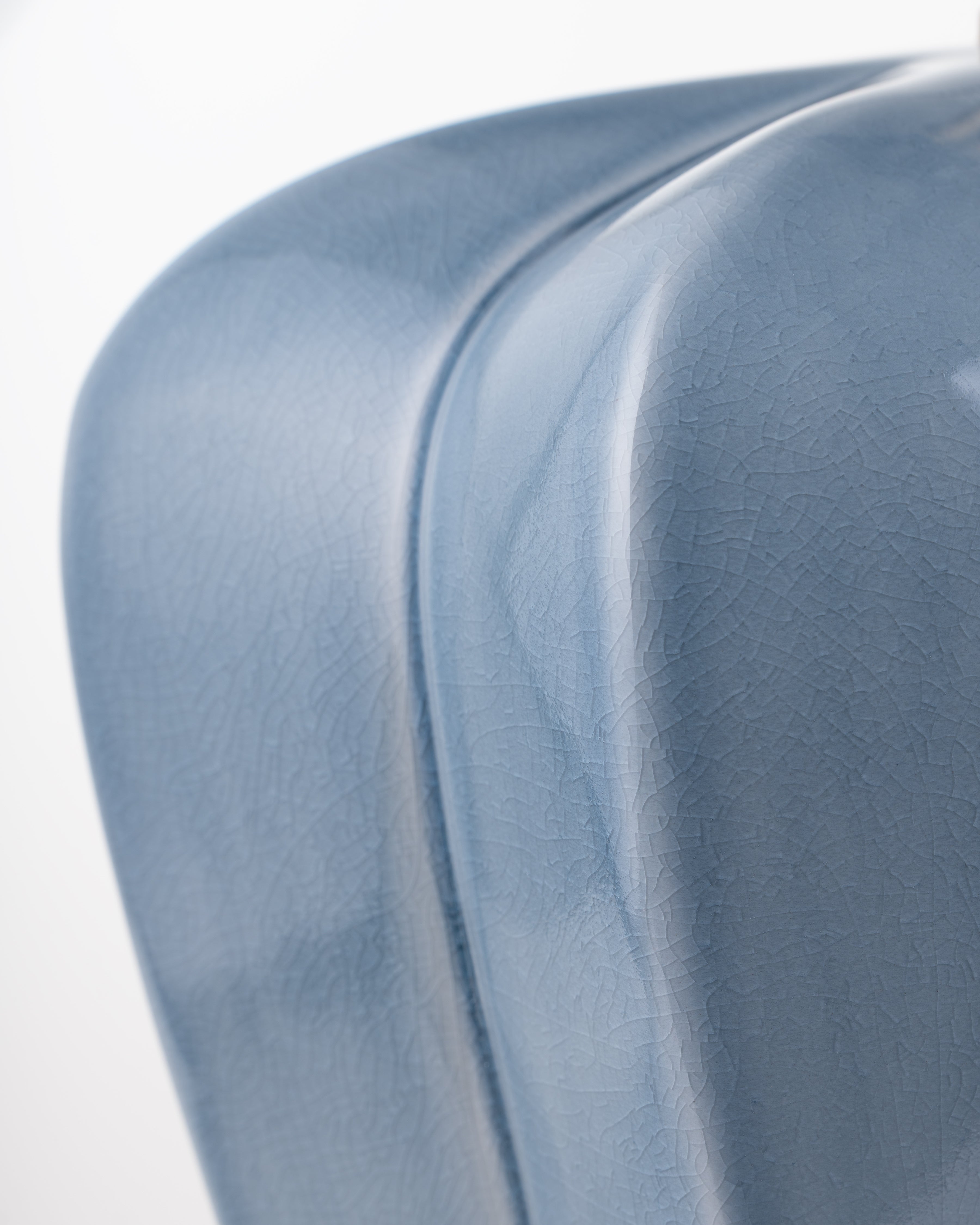 Blue Fluted Ceramic Lampbase