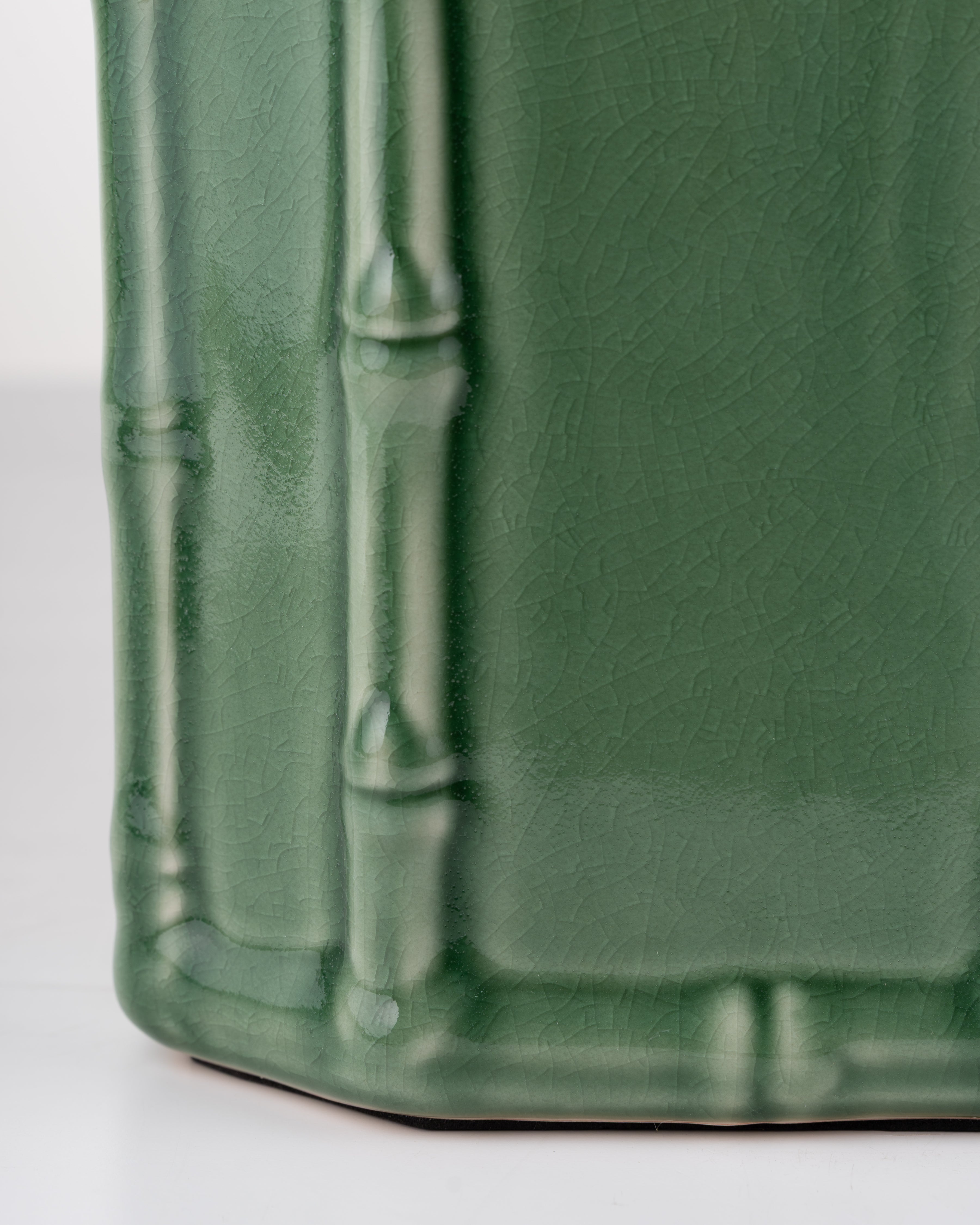 Bamboo Grove Ceramic Lamp base | Green