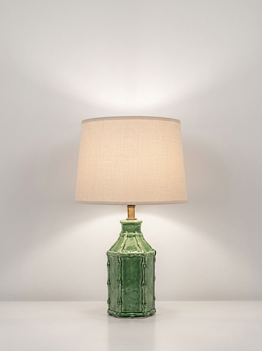 Bamboo Grove Ceramic Lamp base | Green