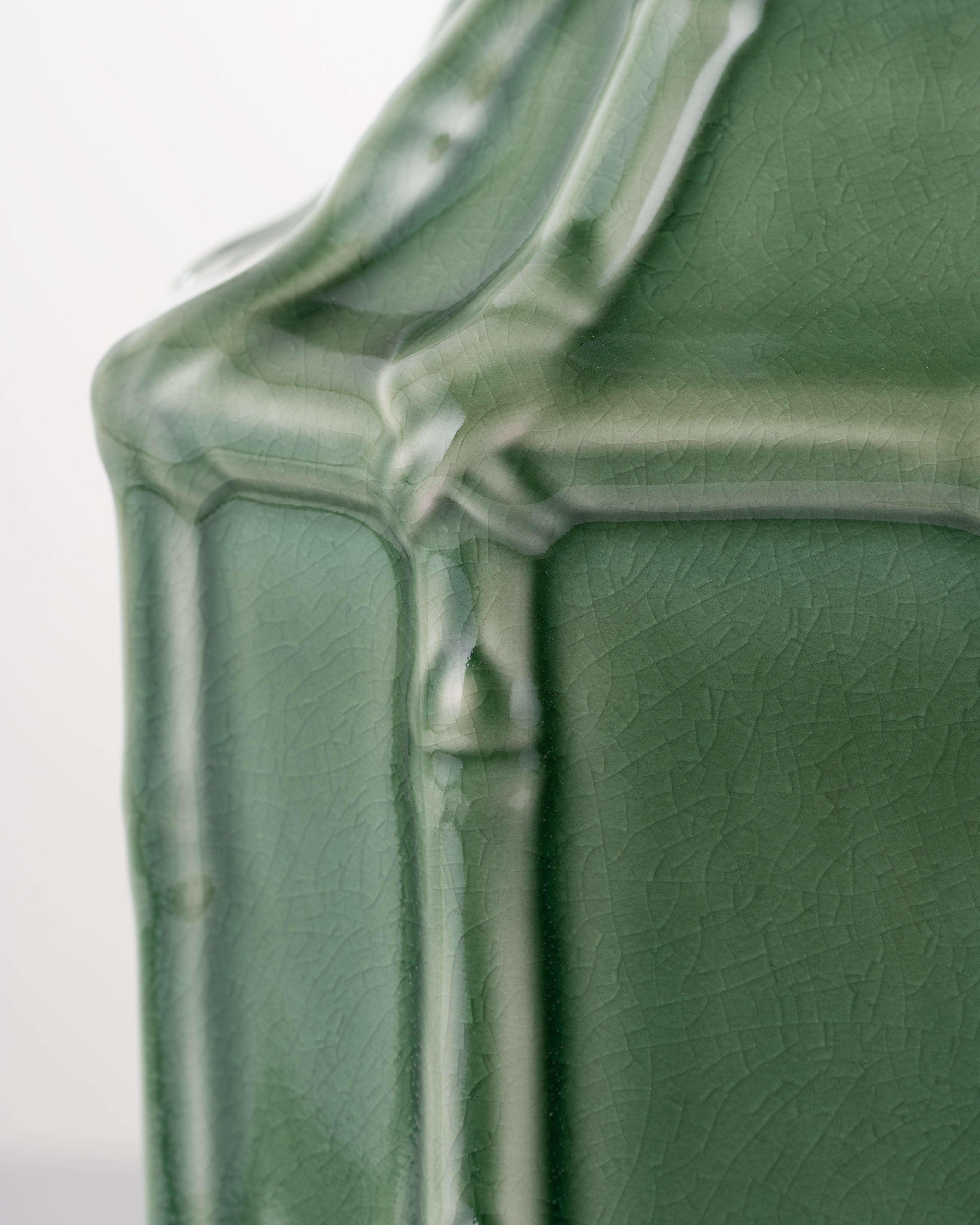Bamboo Grove Ceramic Lamp base | Green