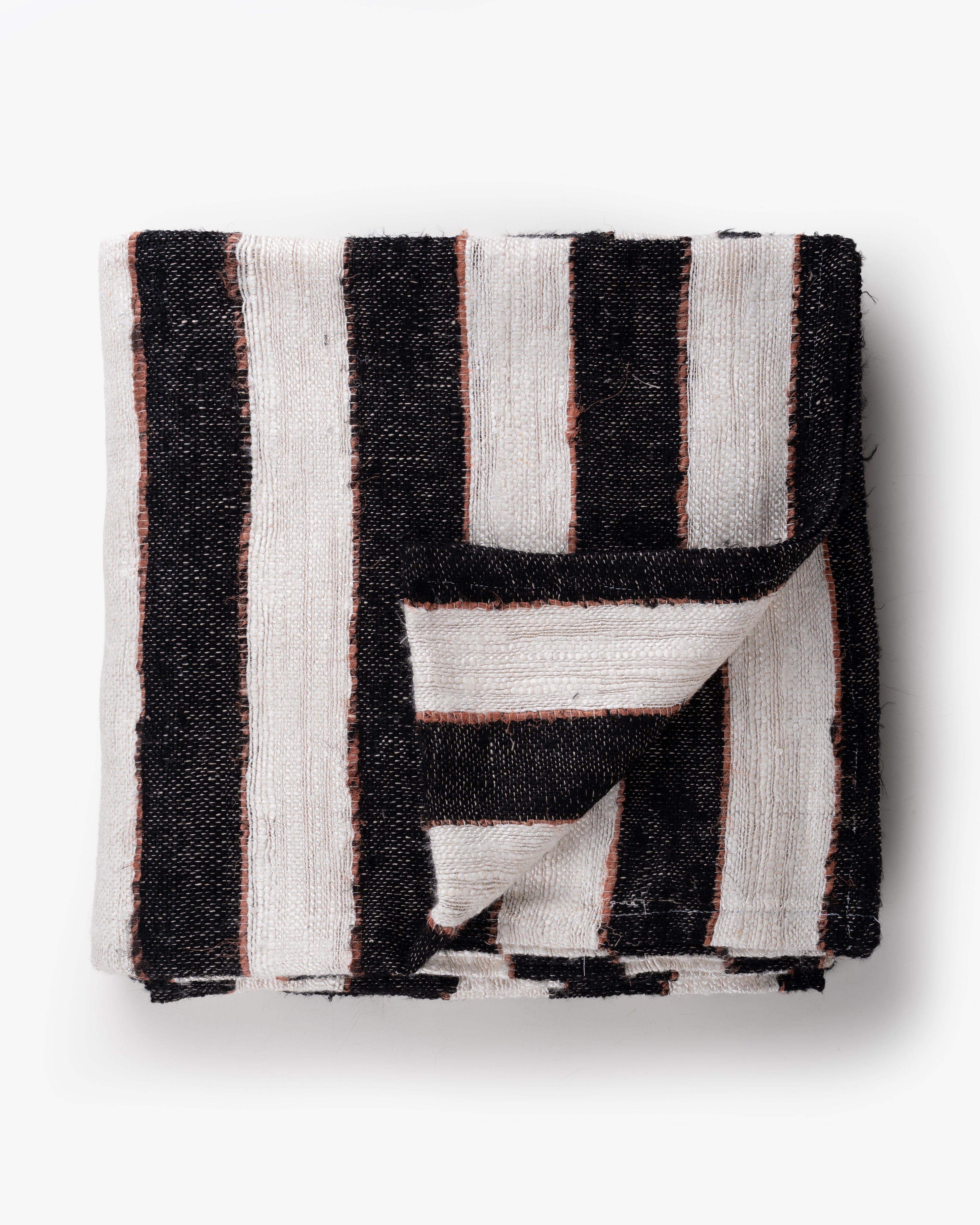 Ivory Noir Stripe Throw