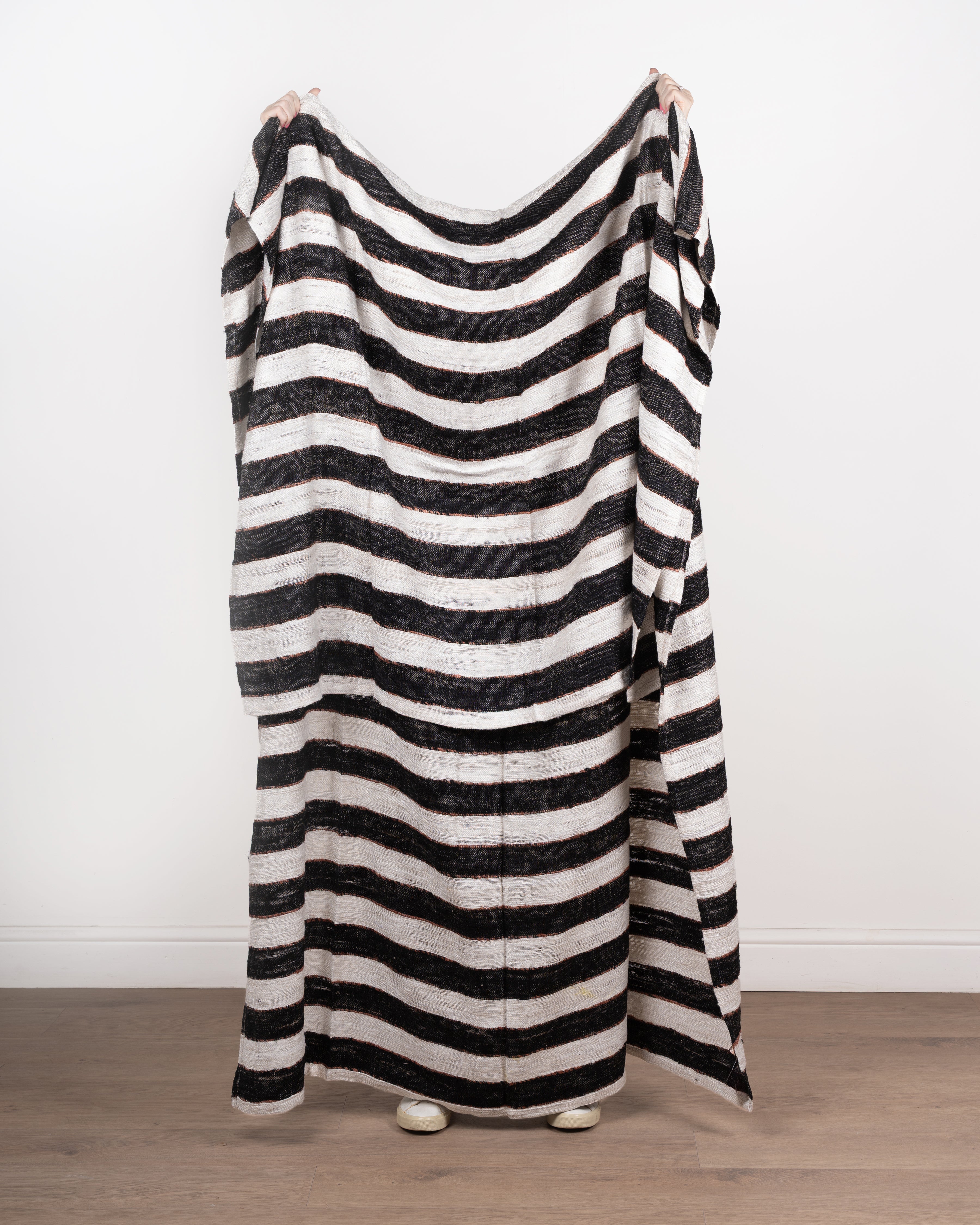 Ivory Noir Stripe Throw
