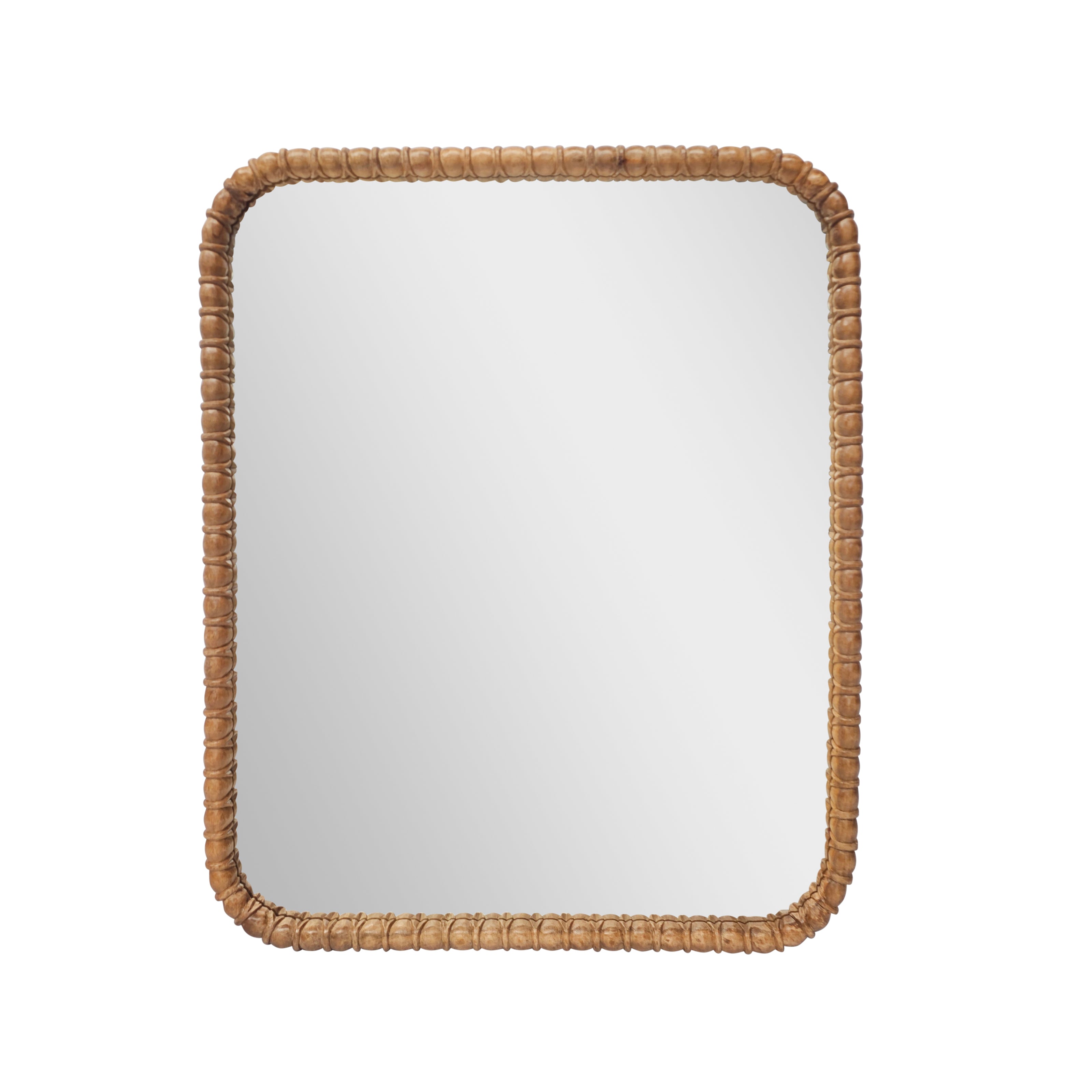 MIRROR MANGO WOOD NAT LRG