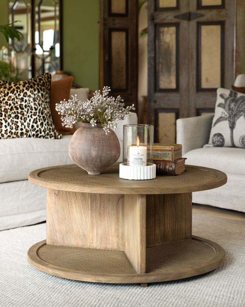 Palm round coffee table