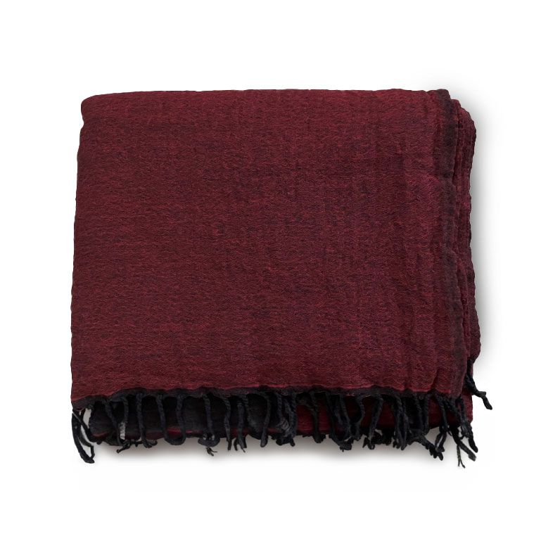 Wool Throw | Burgundy