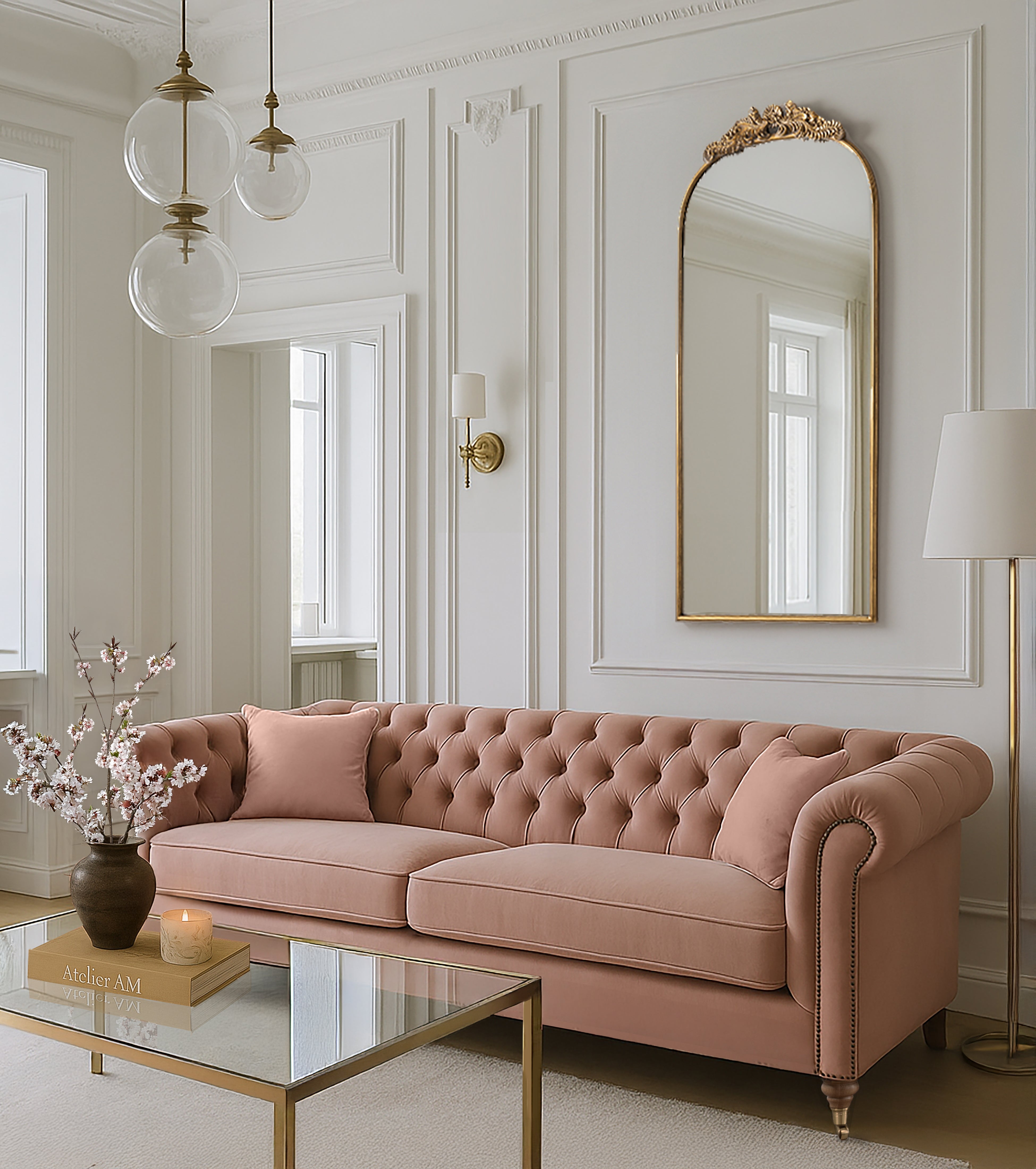 Luxe Duchess Sofa | Blush