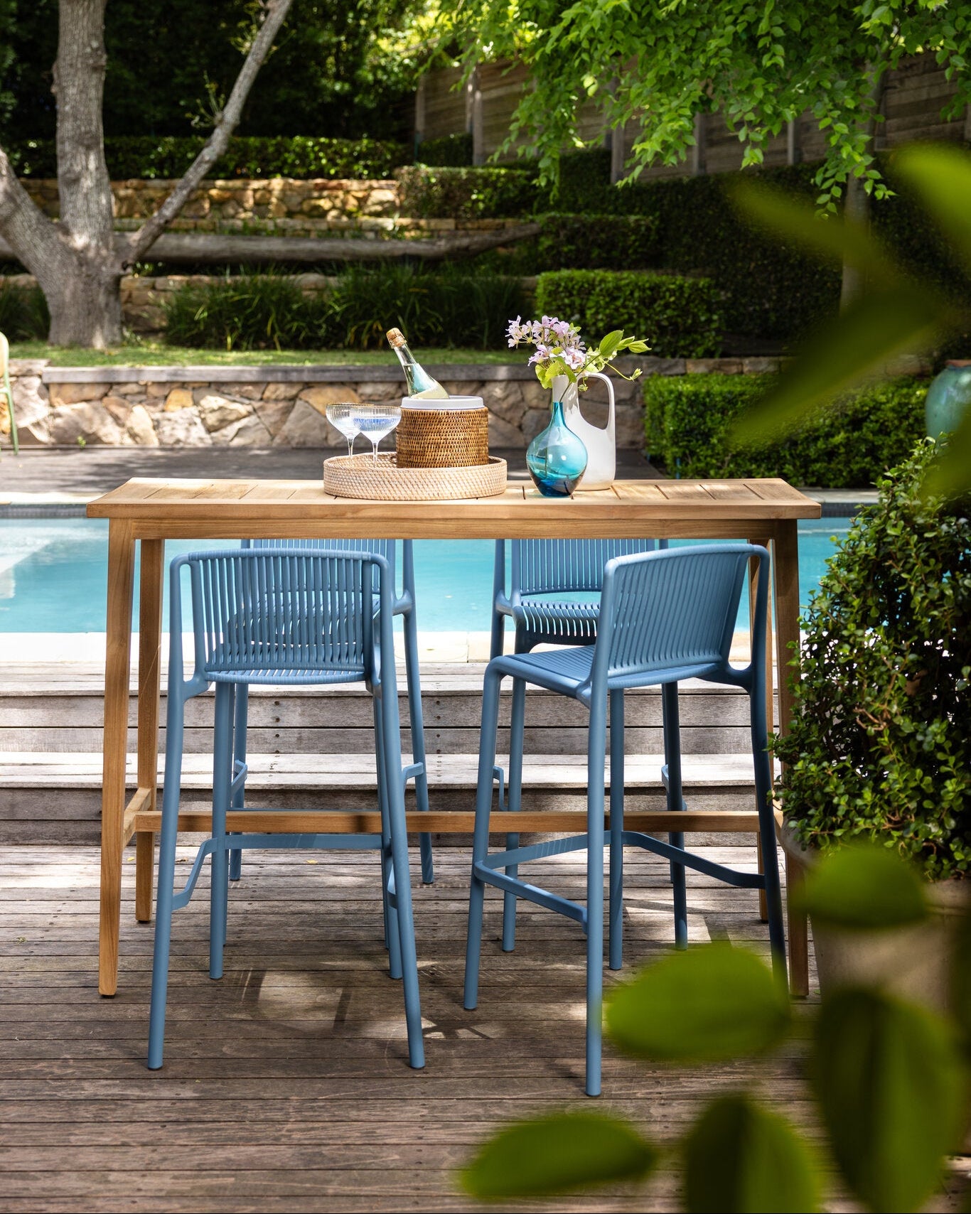 Al fresco Bianca Bar chair | Blue