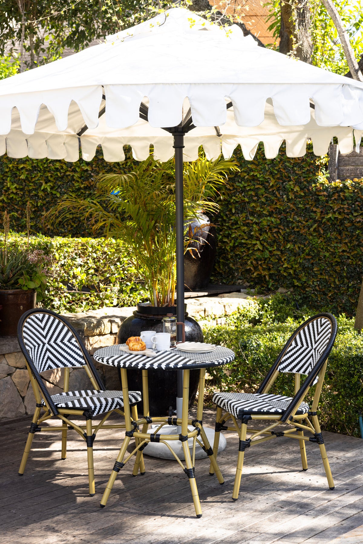 Brioche Chevron Dining Chair | Black