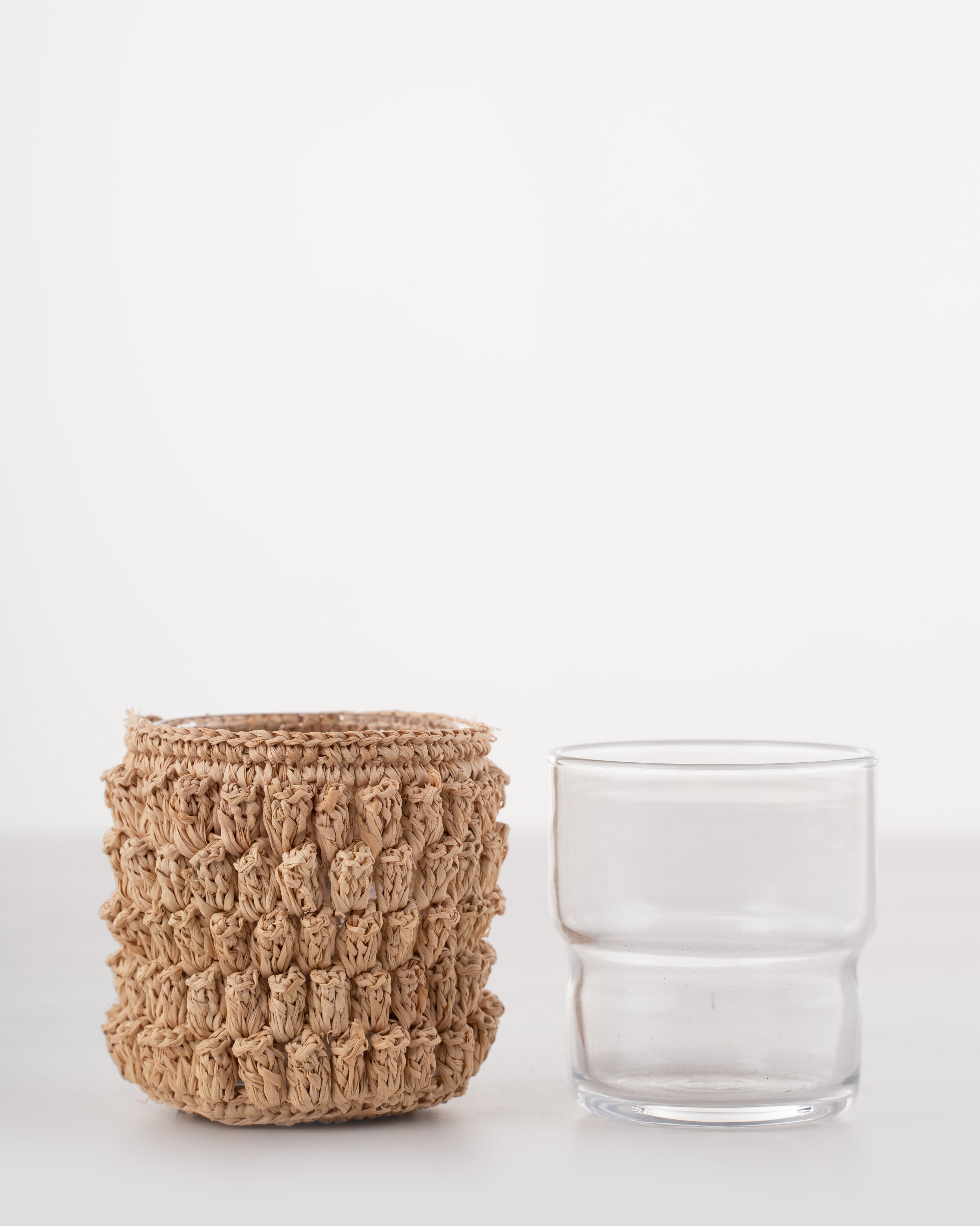 Raffia Weave Candle Holder