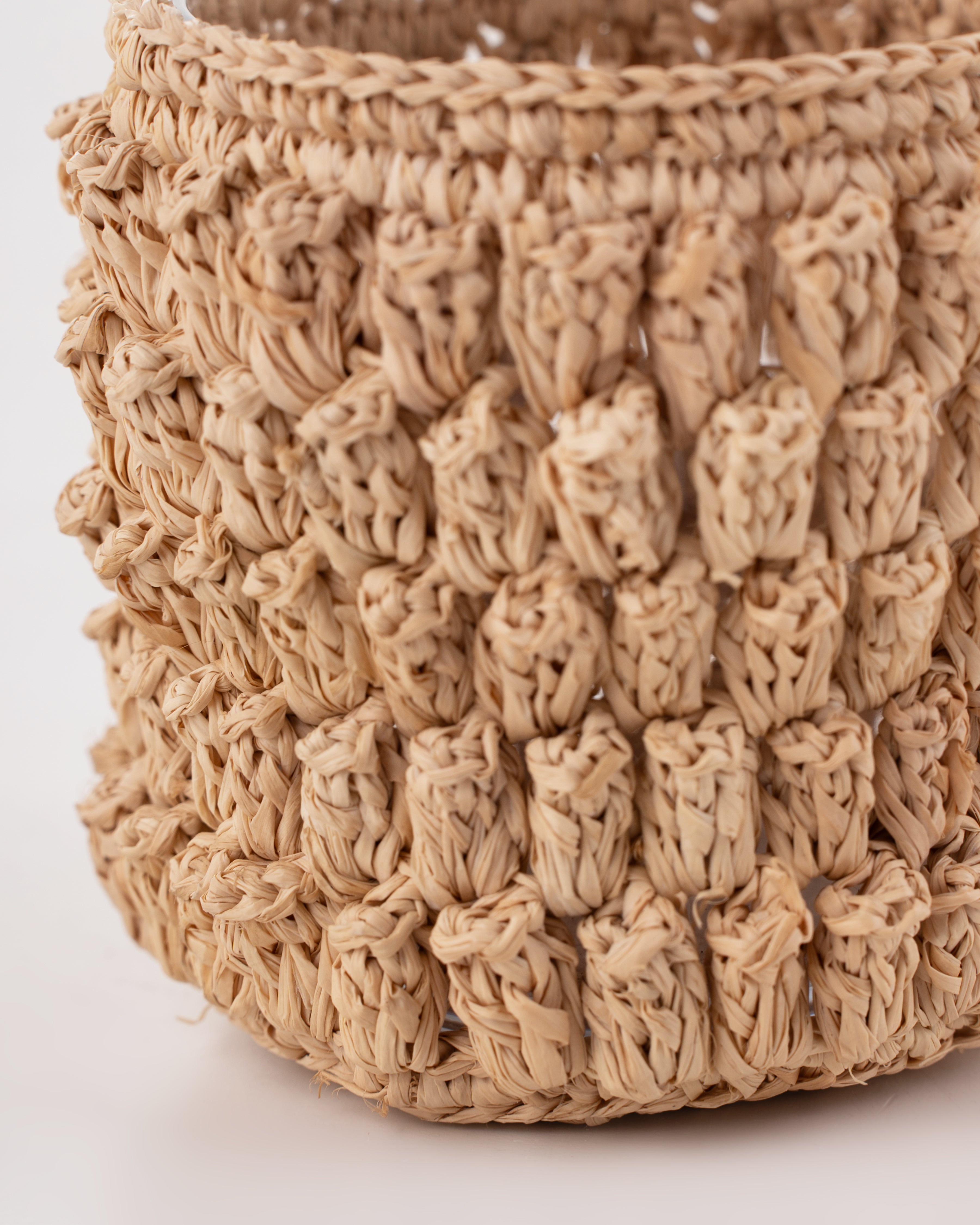 Raffia Weave Candle Holder