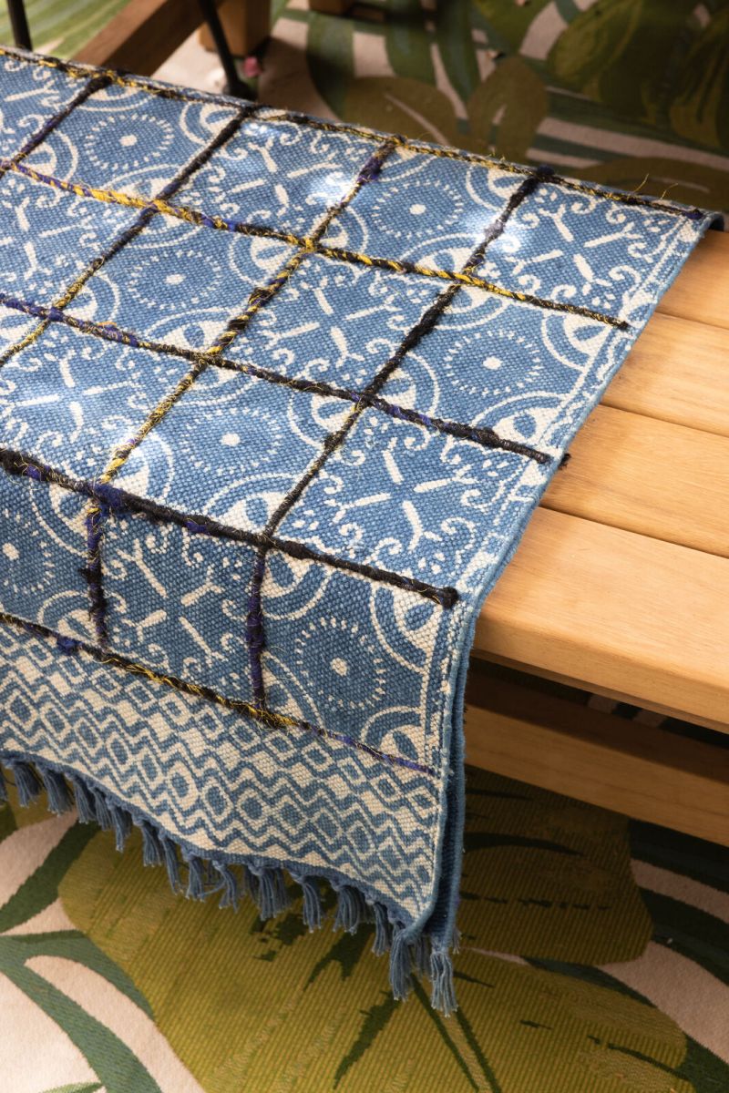 RUG COTTON PRINTED EMBELL/EMBRIOD 120X180