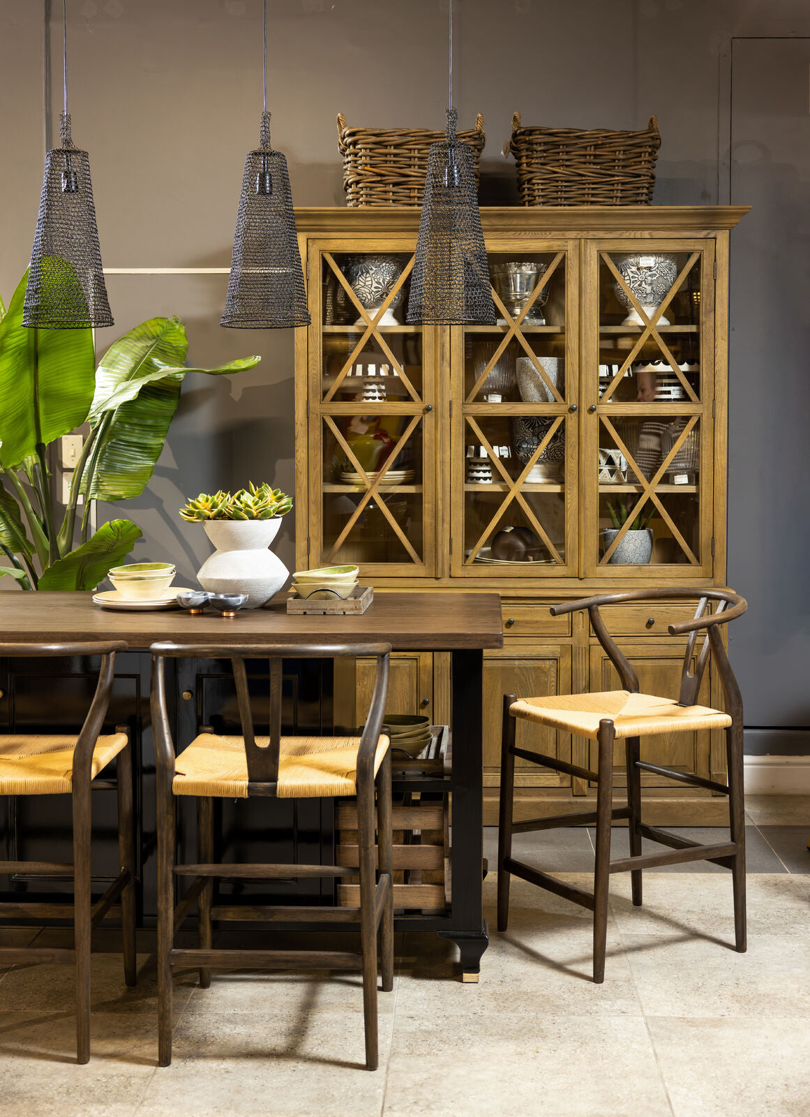 Wishbone Counter Stool | Smokey Oak