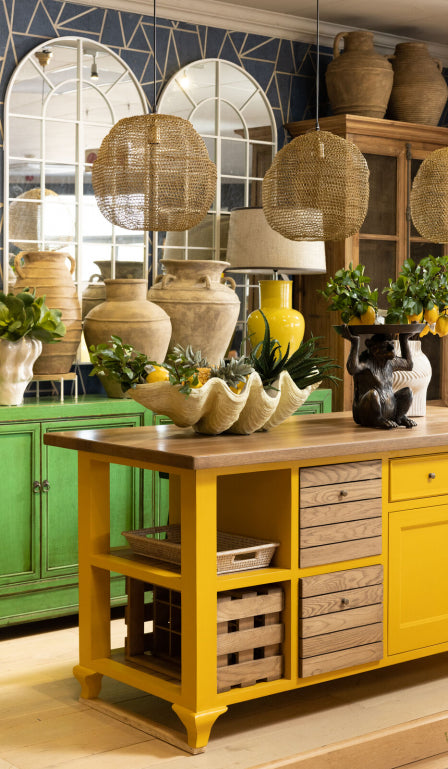 Normandy Kitchen Island | Yellow