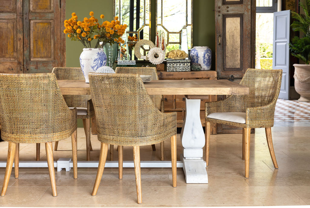 Deston 10 Seater Dining table | White