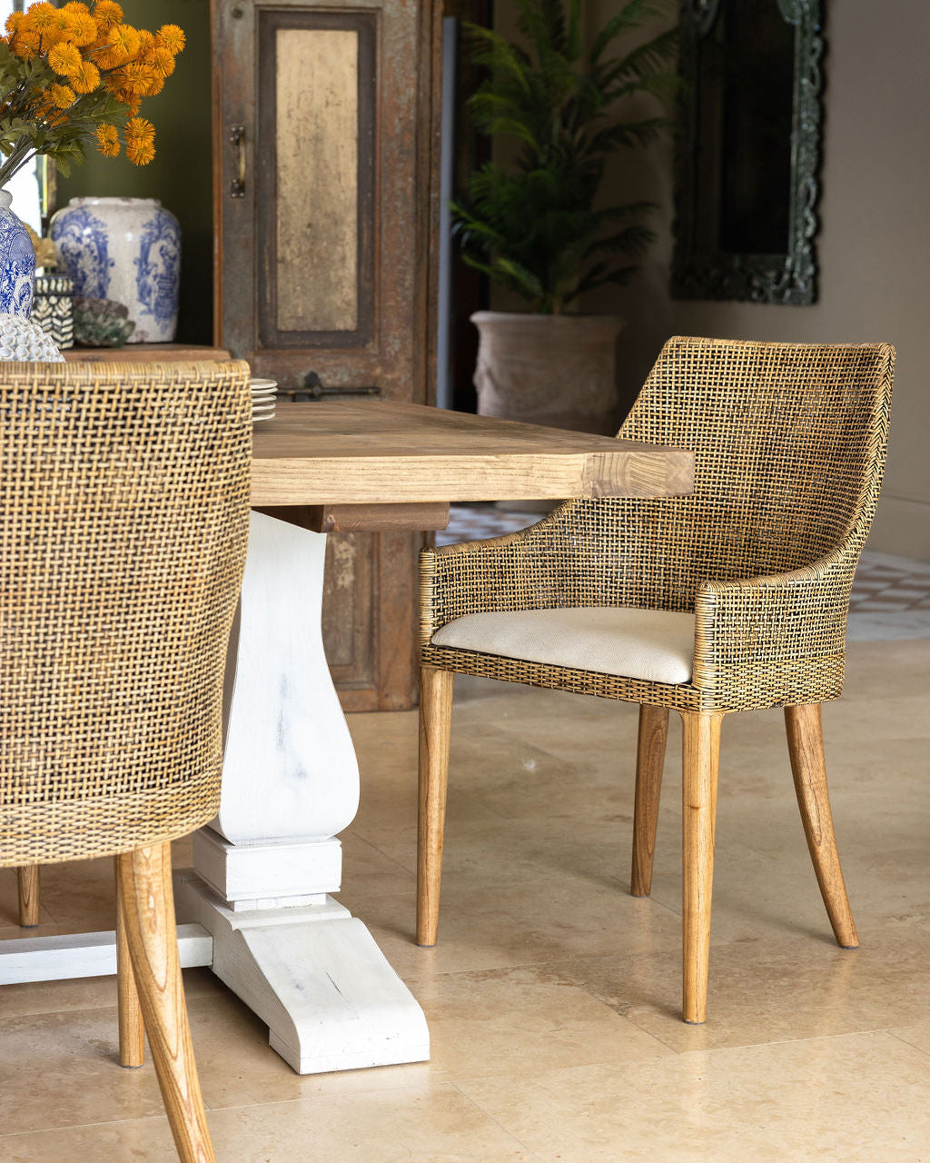 Deston 10 Seater Dining table | White