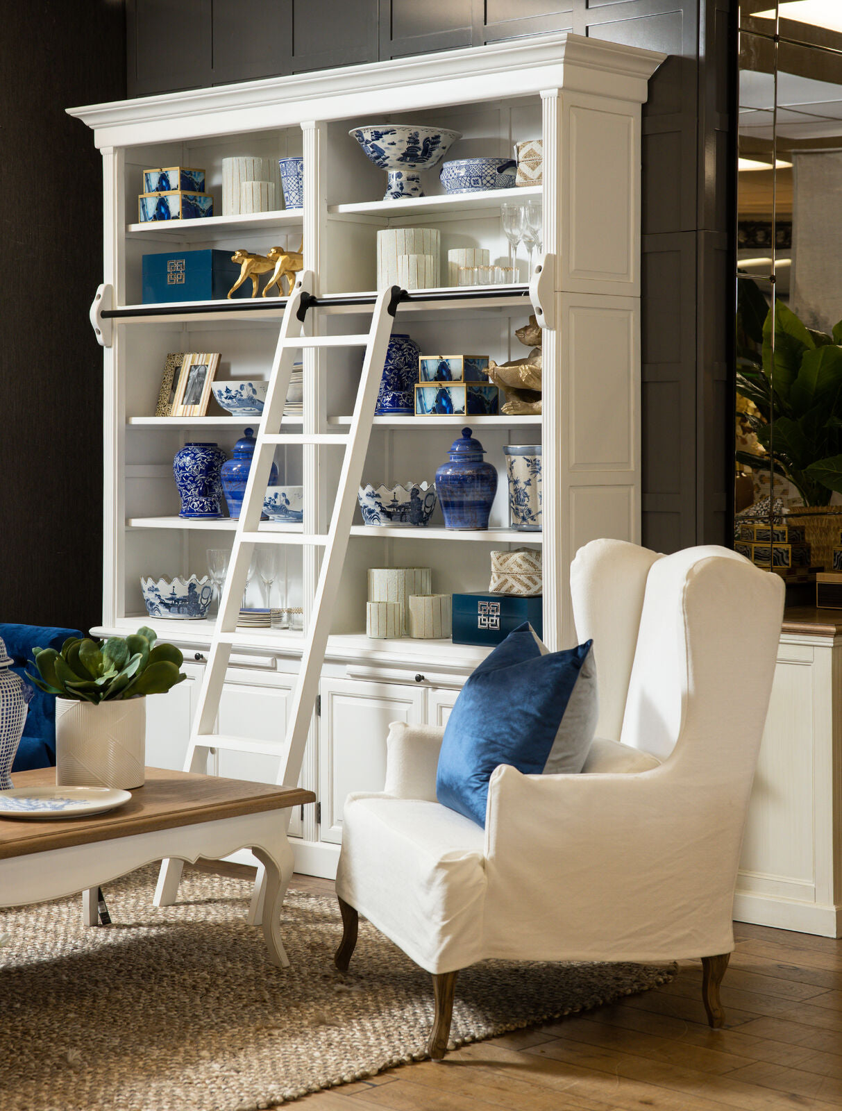 Marie Slipcover Wingback Chair | Cream