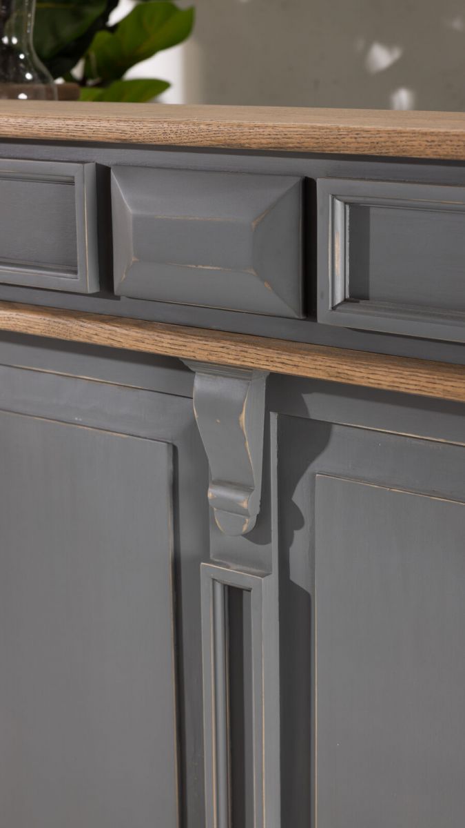 Boden Bar Table | Weathered Oak & Chimney Sweep Grey
