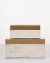Brass Trim Bone Box | Large