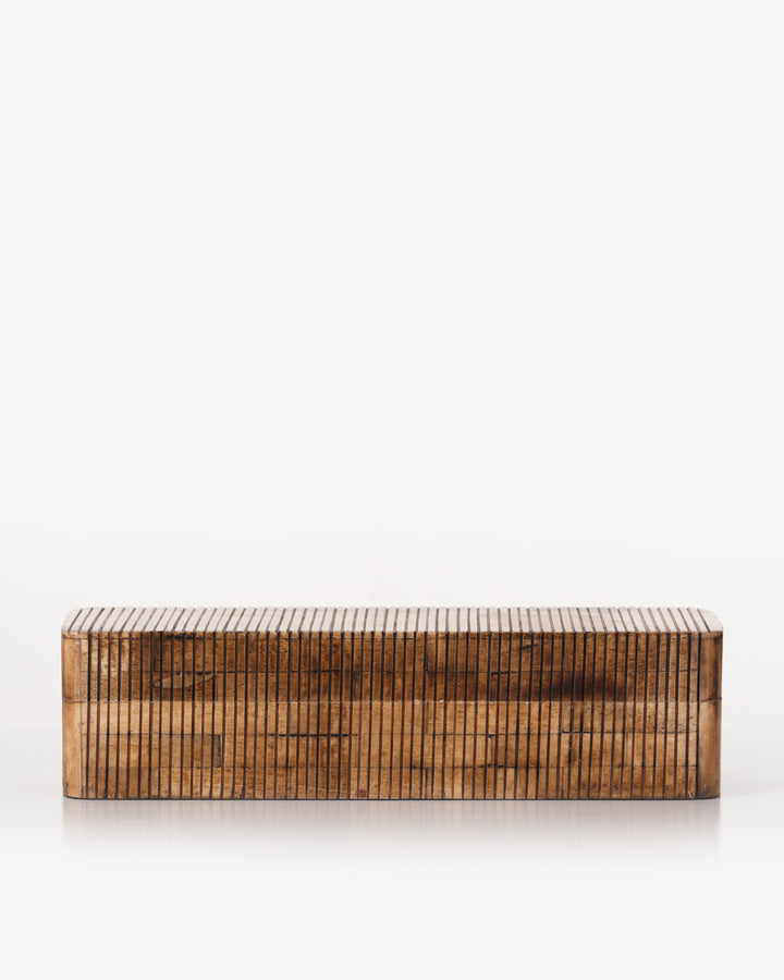 Collector's Cove Reeded Wood Box | Natural