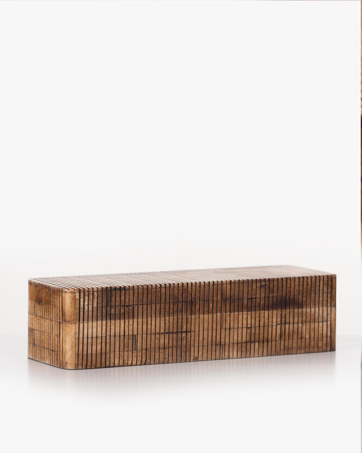 Collector's Cove Reeded Wood Box | Natural