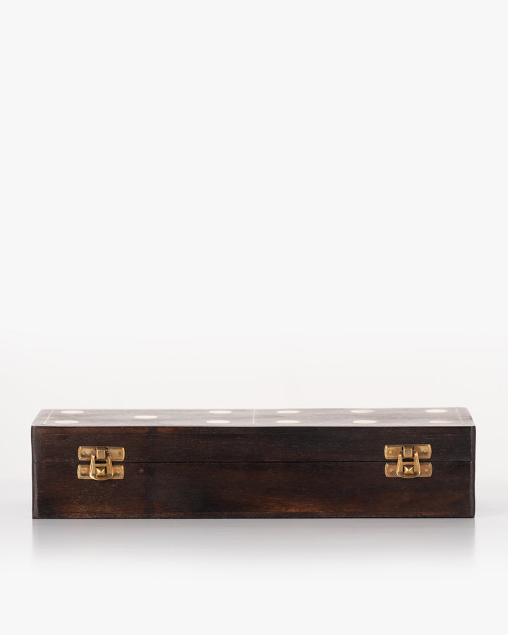 Collector's Cove Brass Inlay Domino Set