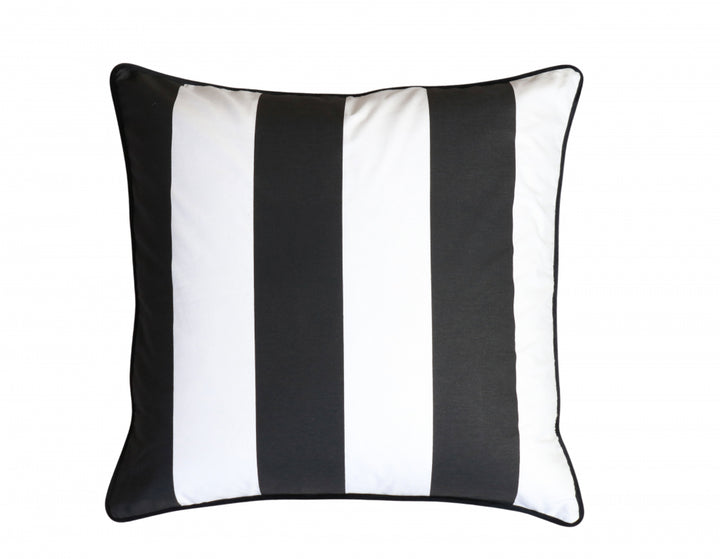 Black and White wide Stripe Cushion