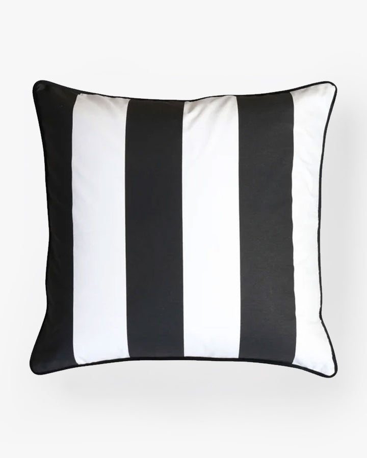 Black and White wide Stripe Cushion