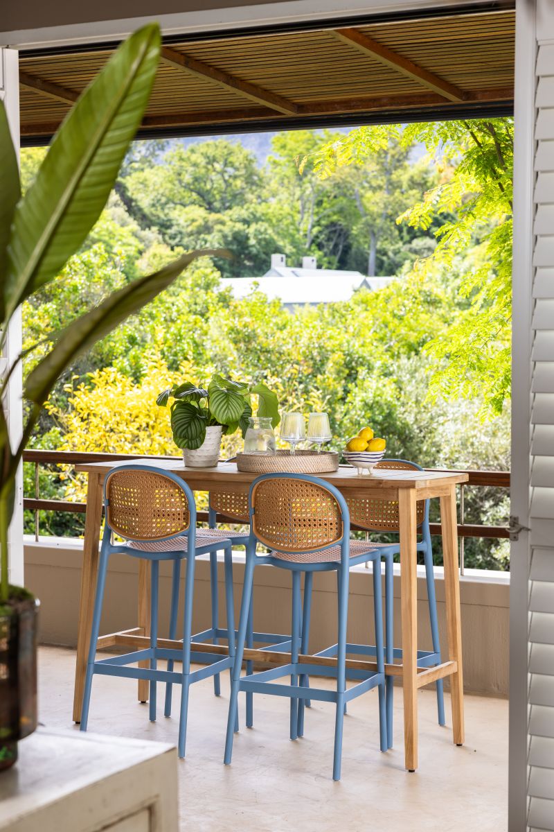Al fresco Luca bar chair | Blue