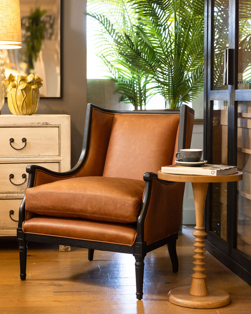 Lionel Leather Wingback
