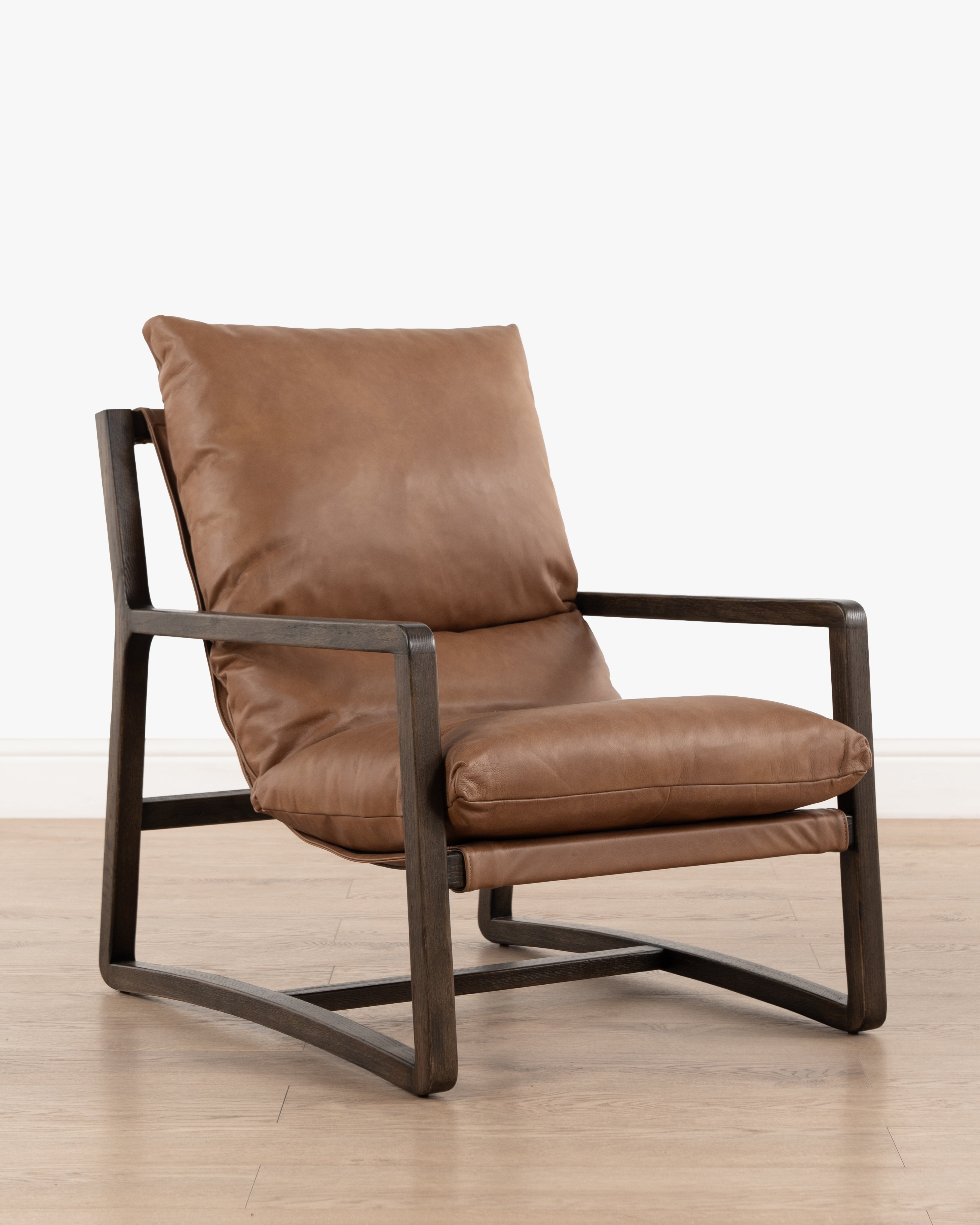 Brindle Leather Accent Chair