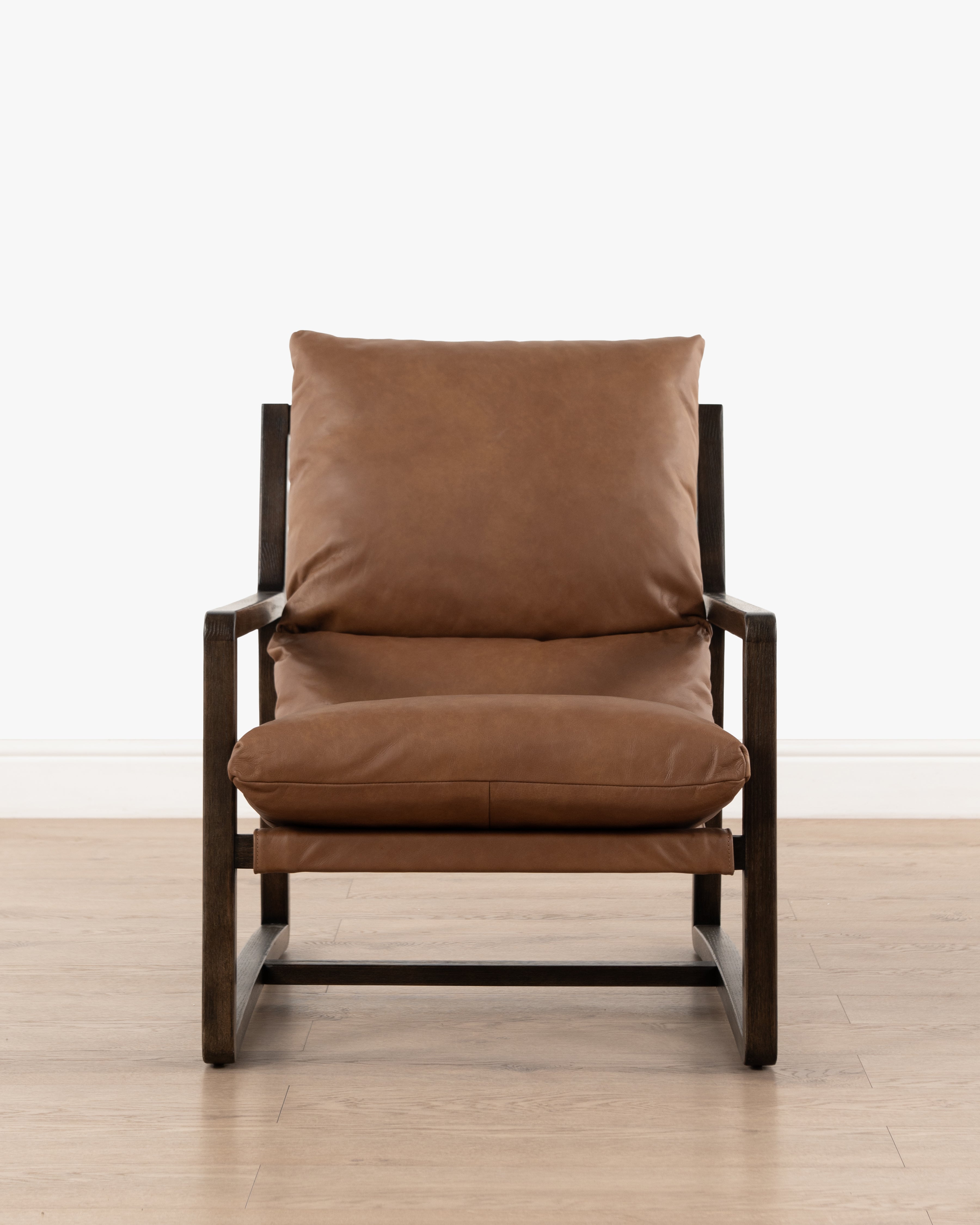 Brindle Leather Accent Chair