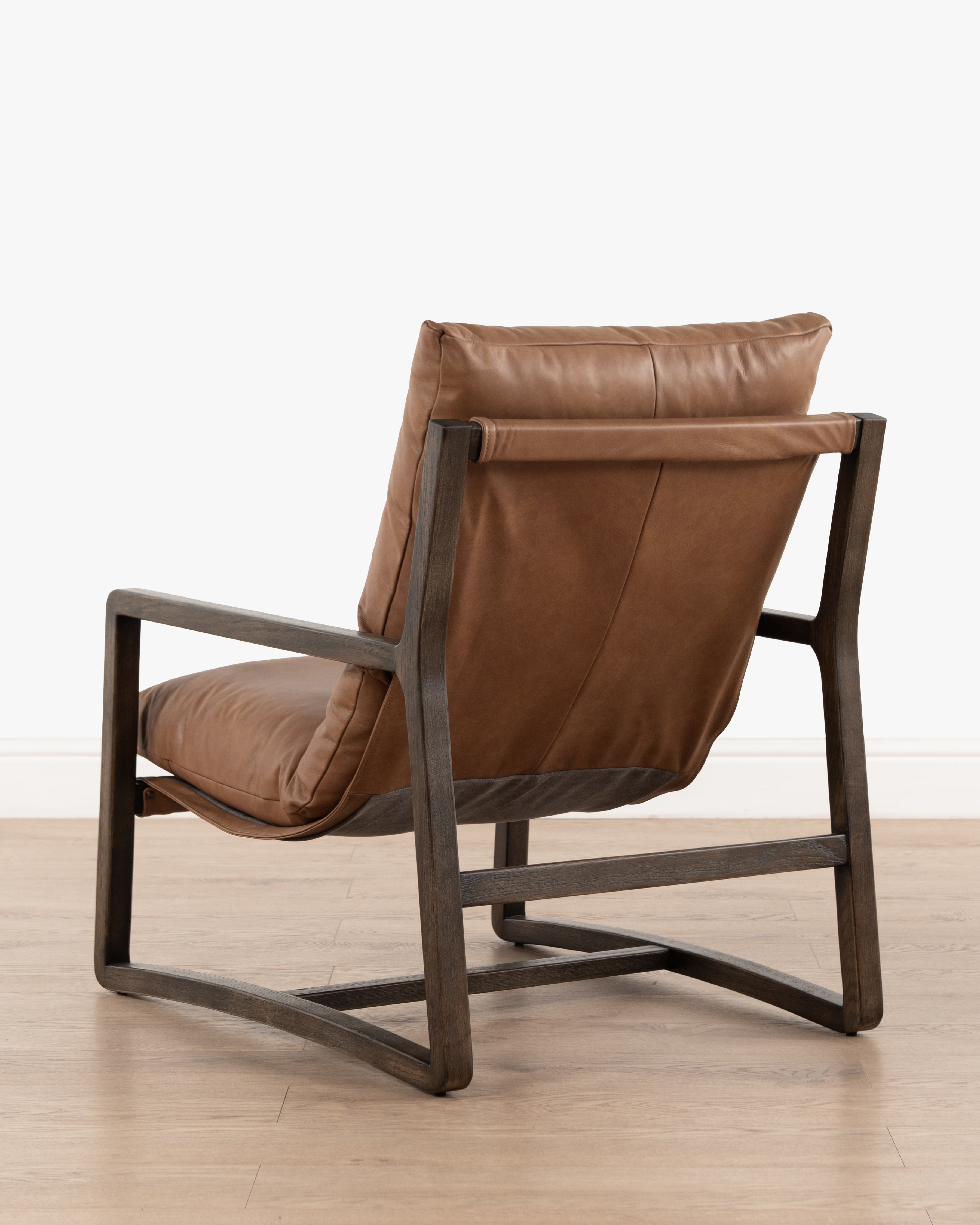 Brindle Leather Accent Chair