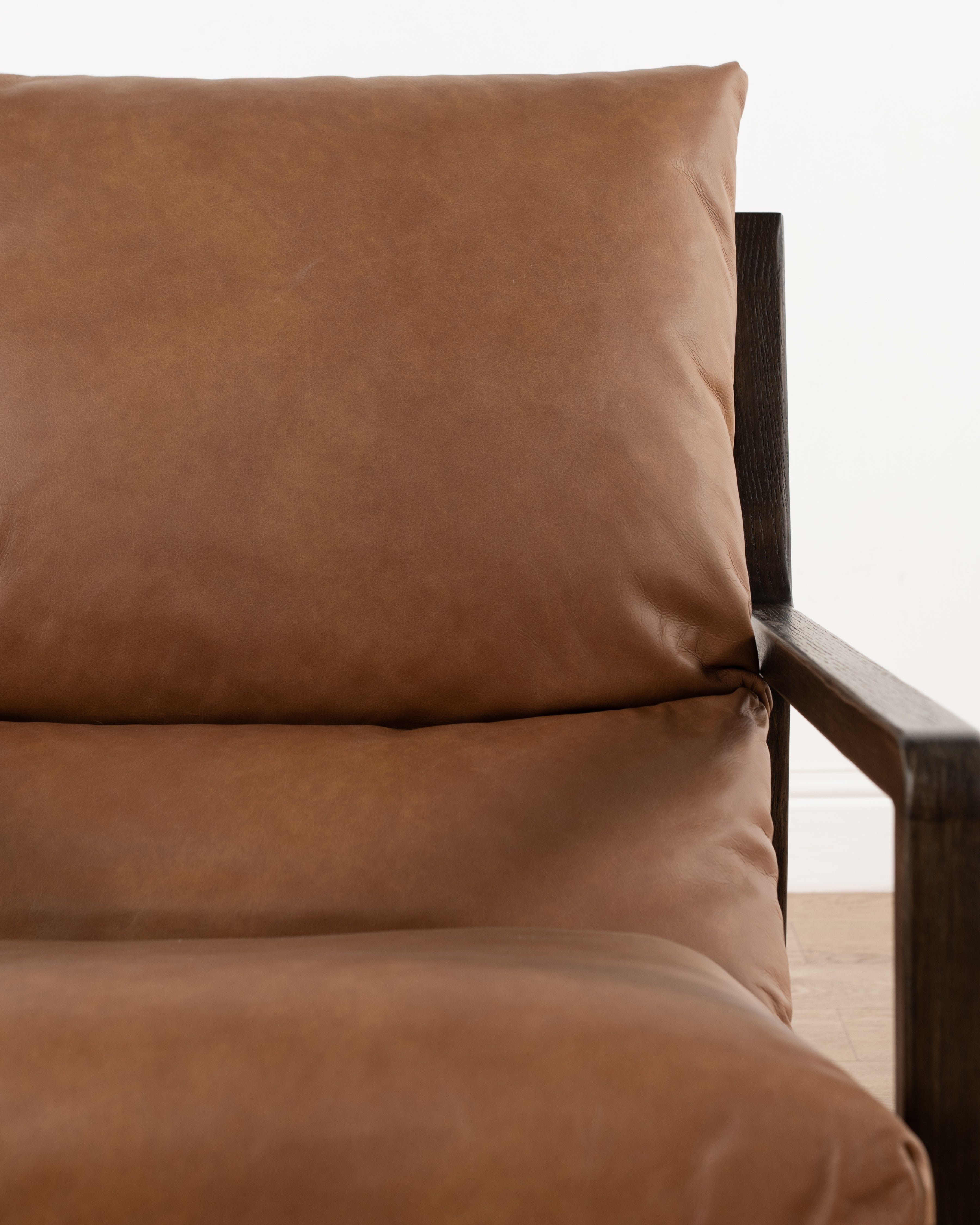 Brindle Leather Accent Chair