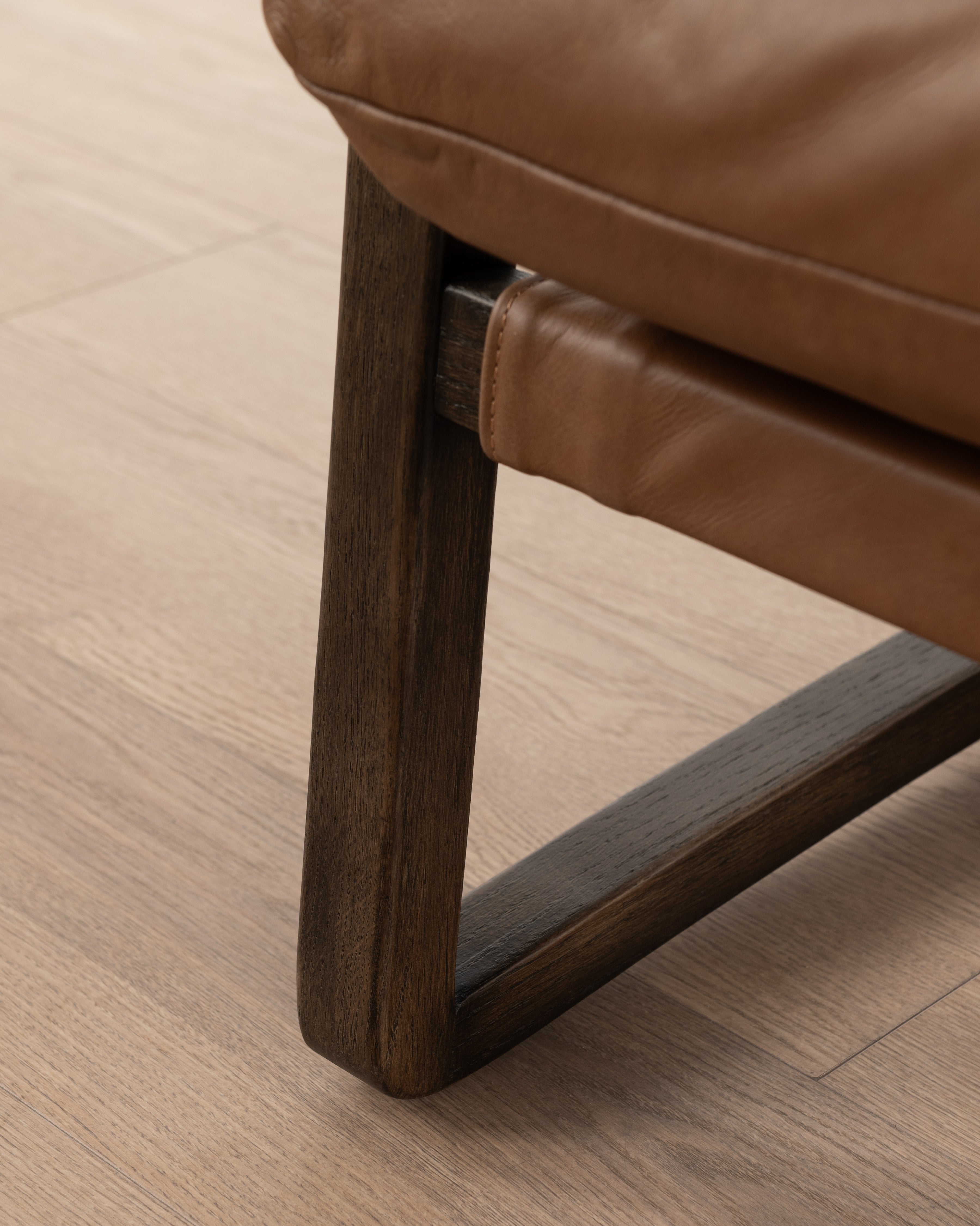 Brindle Leather Accent Chair
