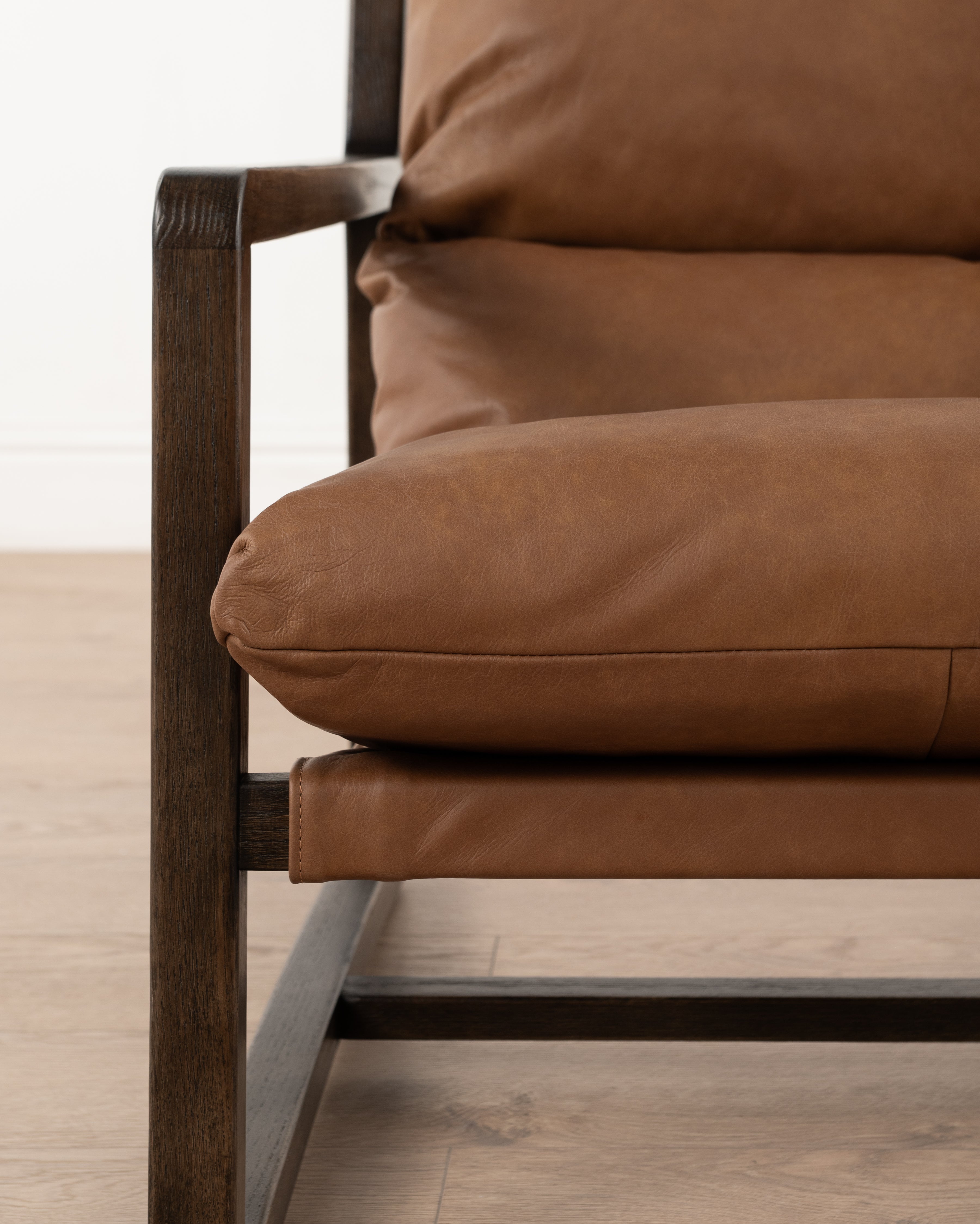 Brindle Leather Accent Chair