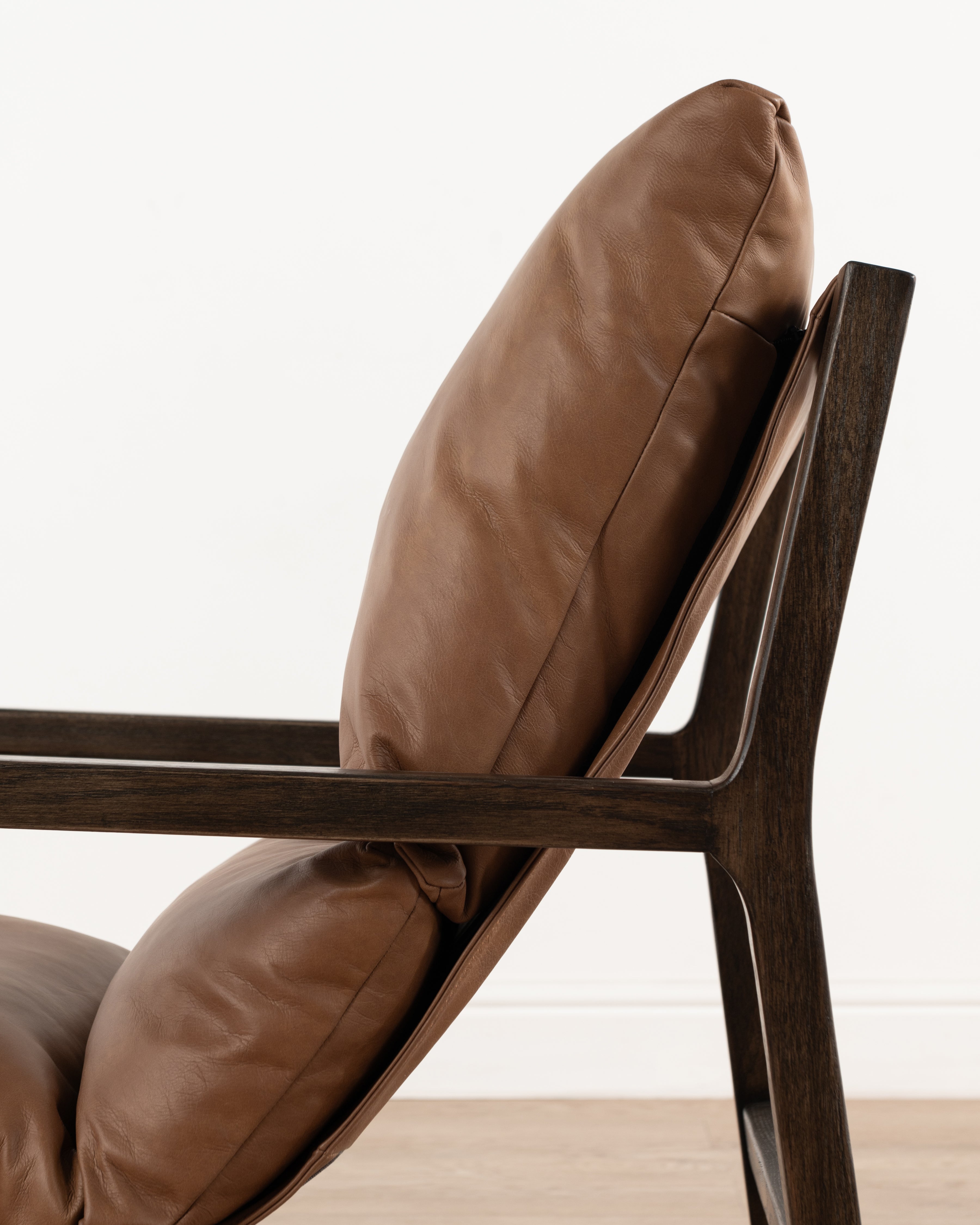 Brindle Leather Accent Chair