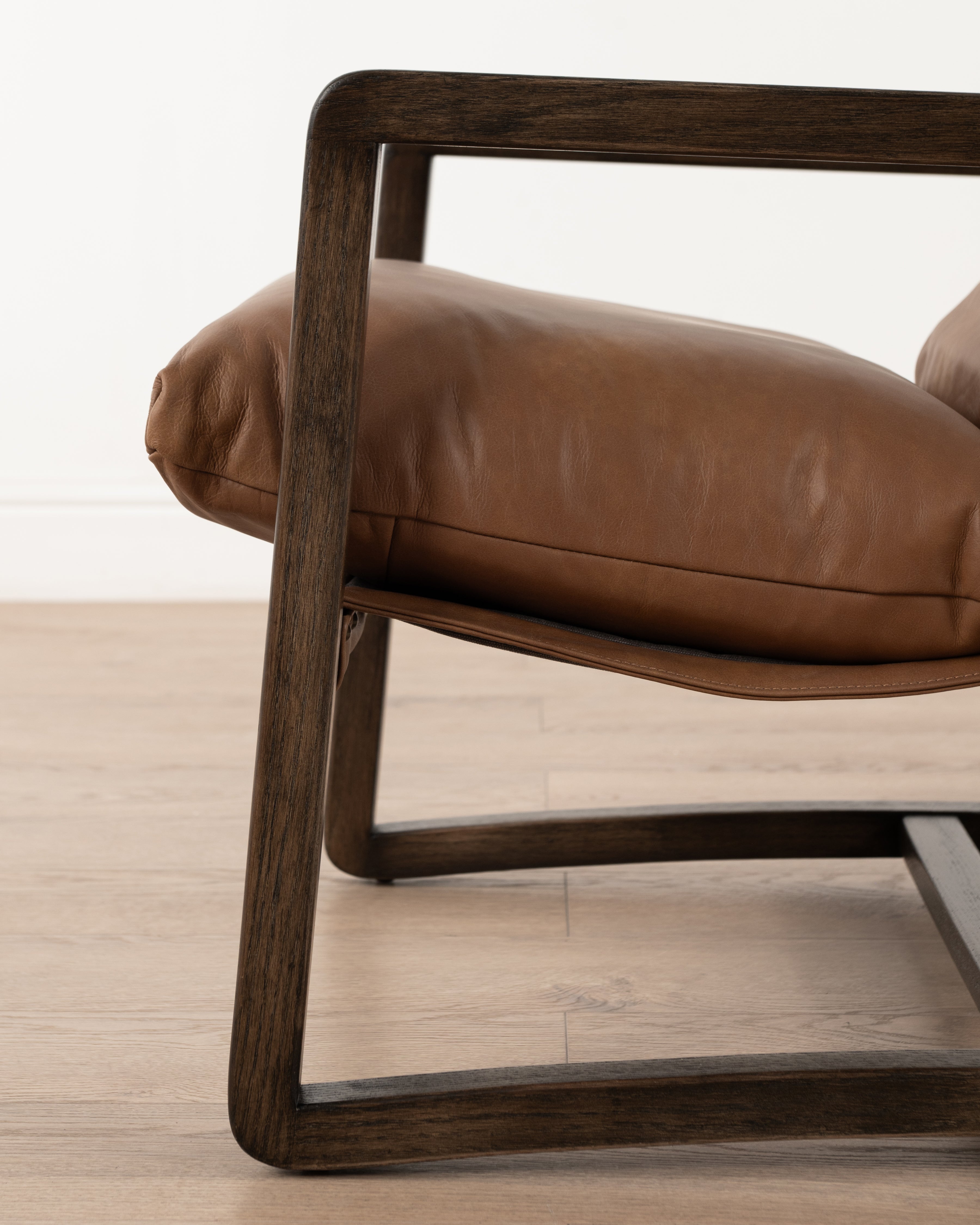 Brindle Leather Accent Chair