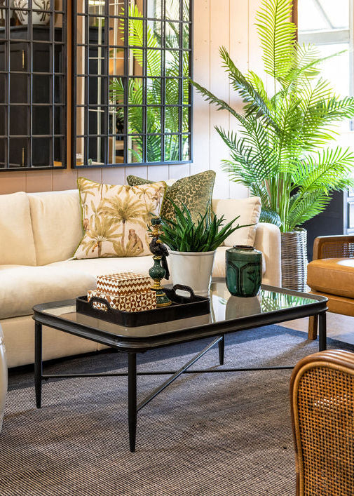 Oasis Ceramic Stool | Palm tree