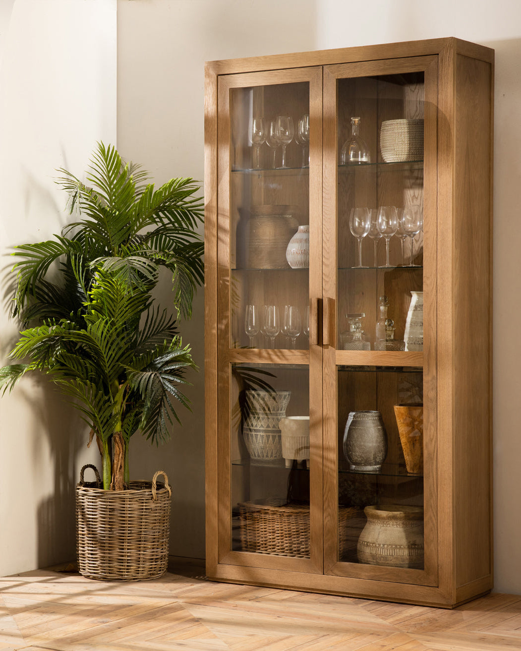 Arman Glass-Shelf Display Cabinet