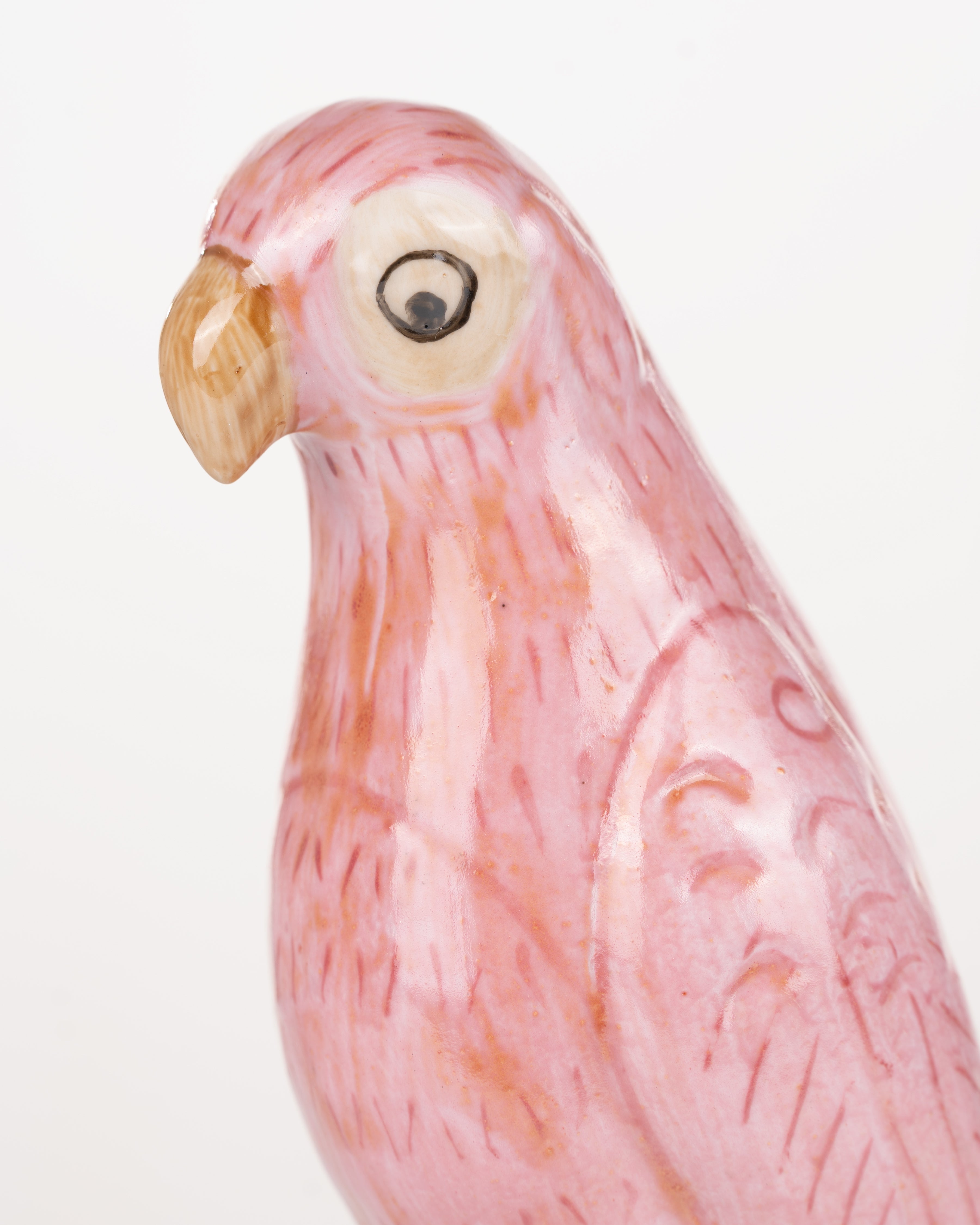 Pink Ceramic Parrot